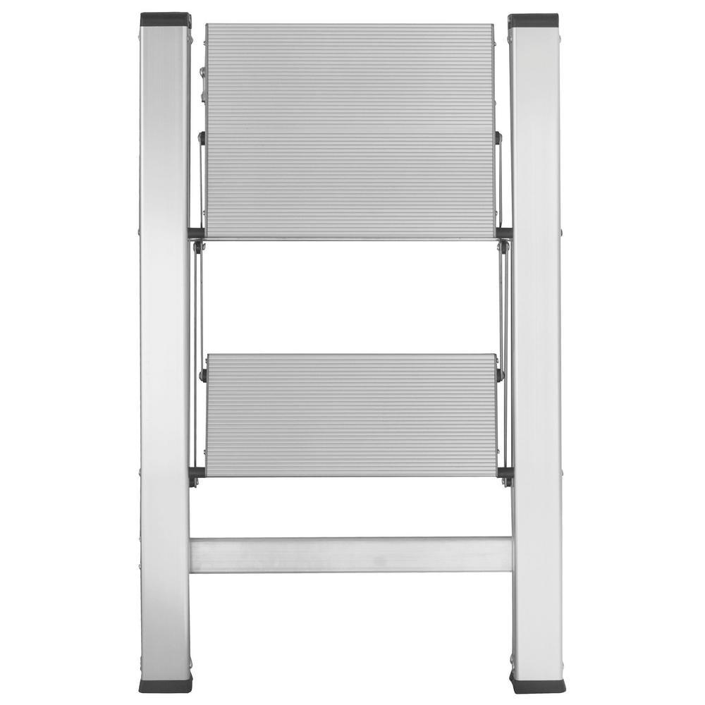 AmeriHome Ultra Slim Aluminum Two Step Folding Utility Step Ladder