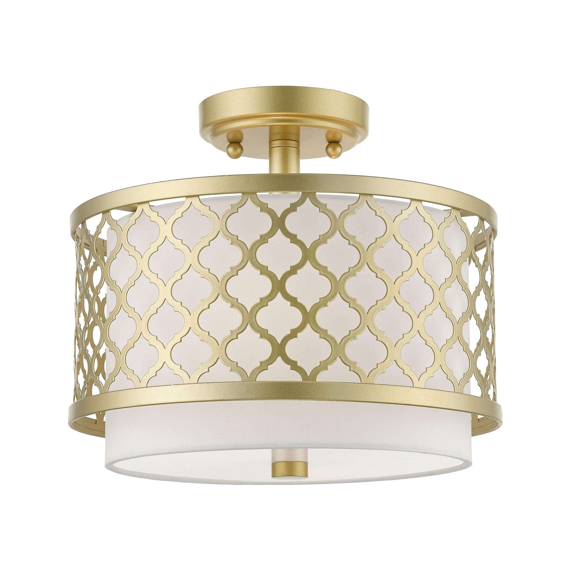 Livex Lighting Arabesque 2 - Light Semi-Flush Mount in  Soft Gold