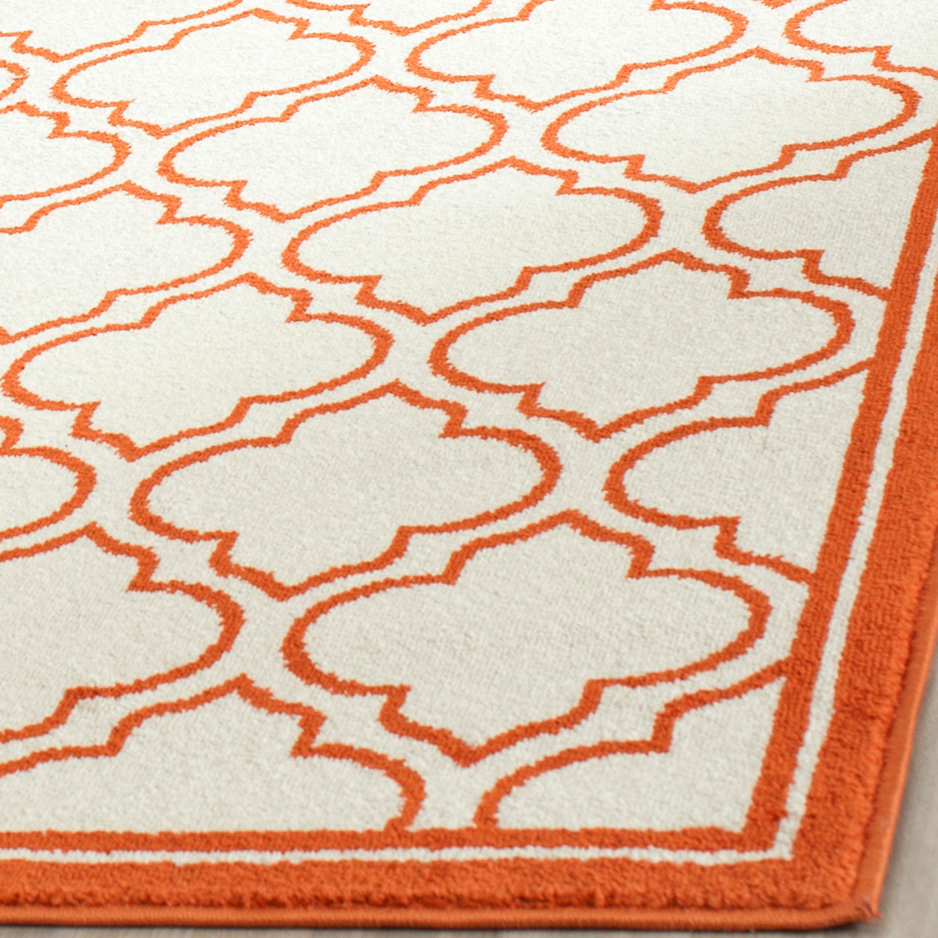 Amherst AMT412 Power Loomed Accent Rug - Ivory/Orange - 2'6"x4' - Safavieh.