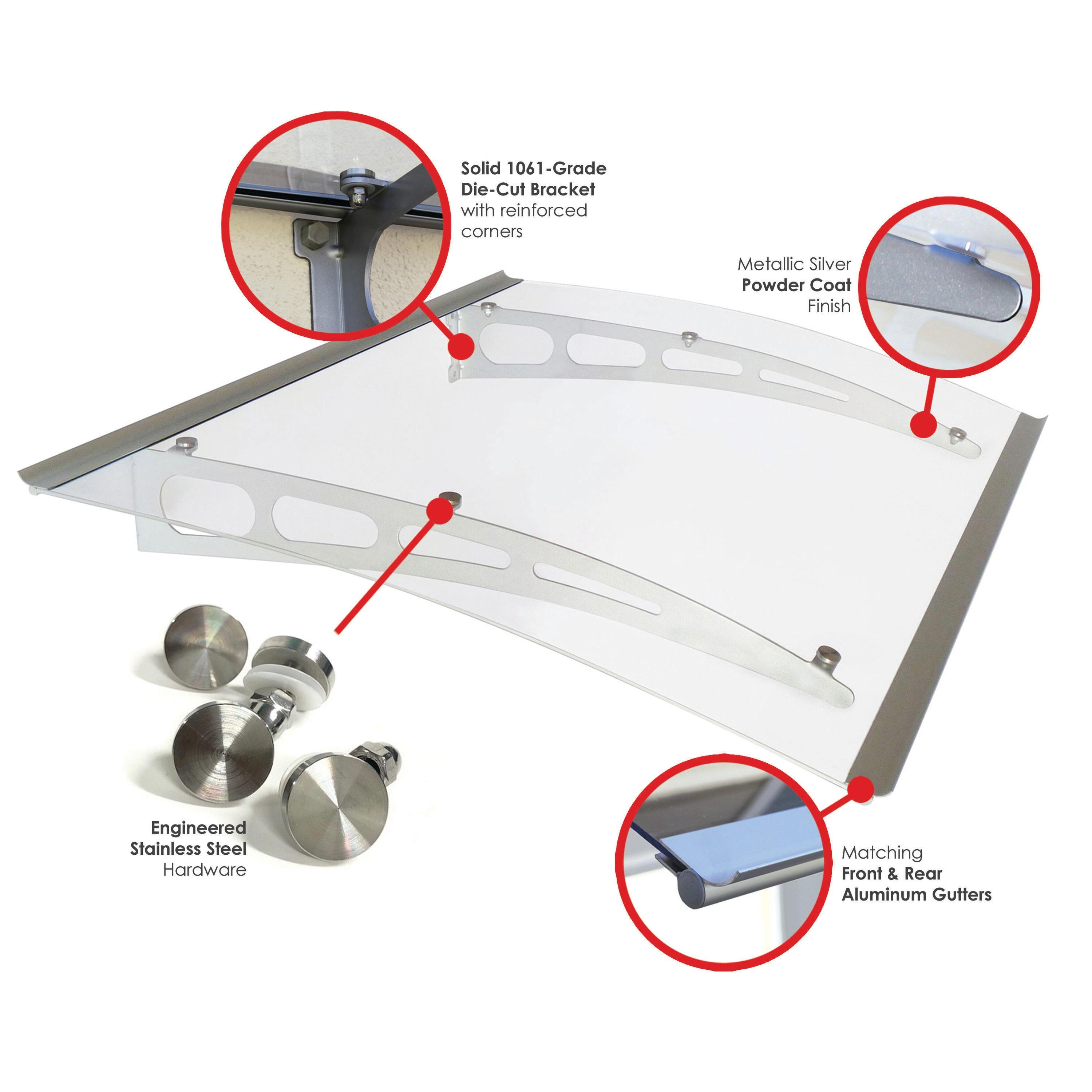 Advaning 7.9'' D Polycarbonate Cover Retractable Door / Window Awning