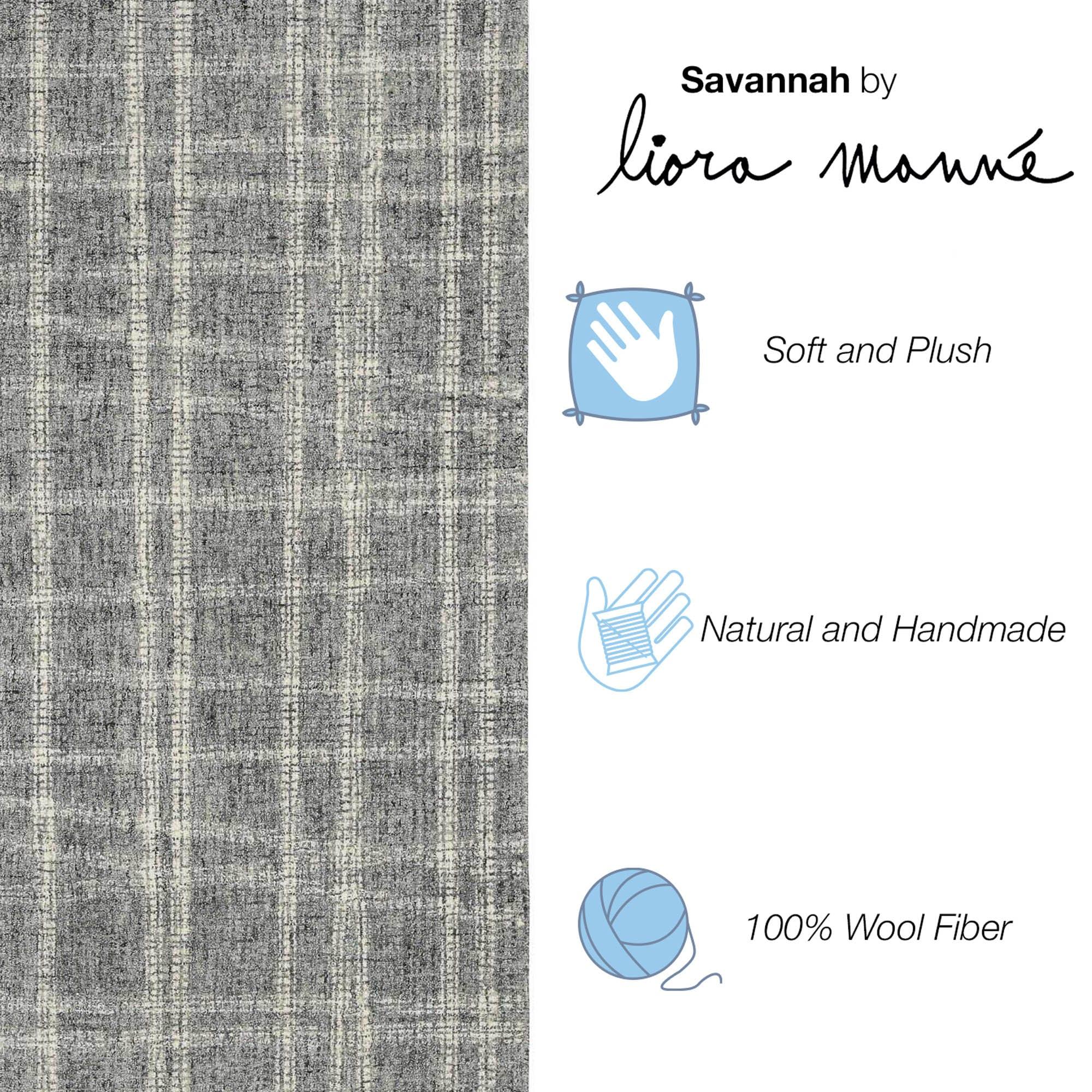 Liora Manne Savannah Mad Plaid Indoor Area Rug 100% Wool Hand Tufted Flannel