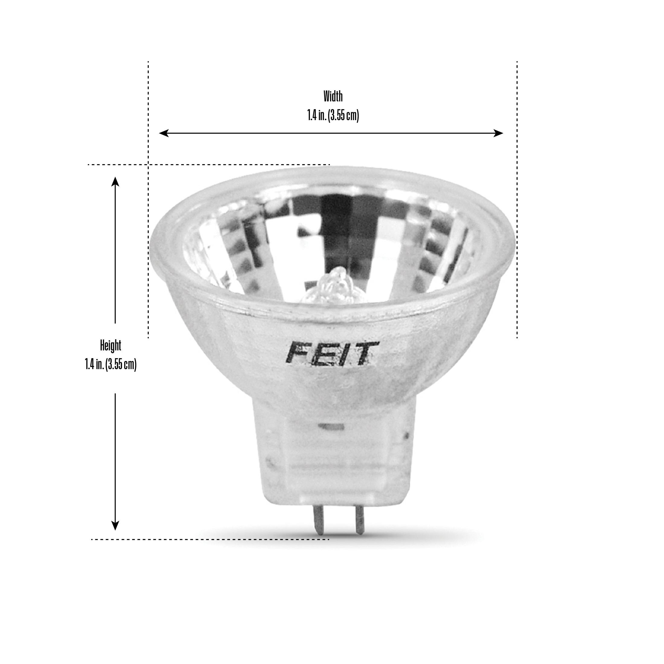 Warm White 20-Watt Halogen MR11 Bi-Pin Light Bulbs, 2-Pack