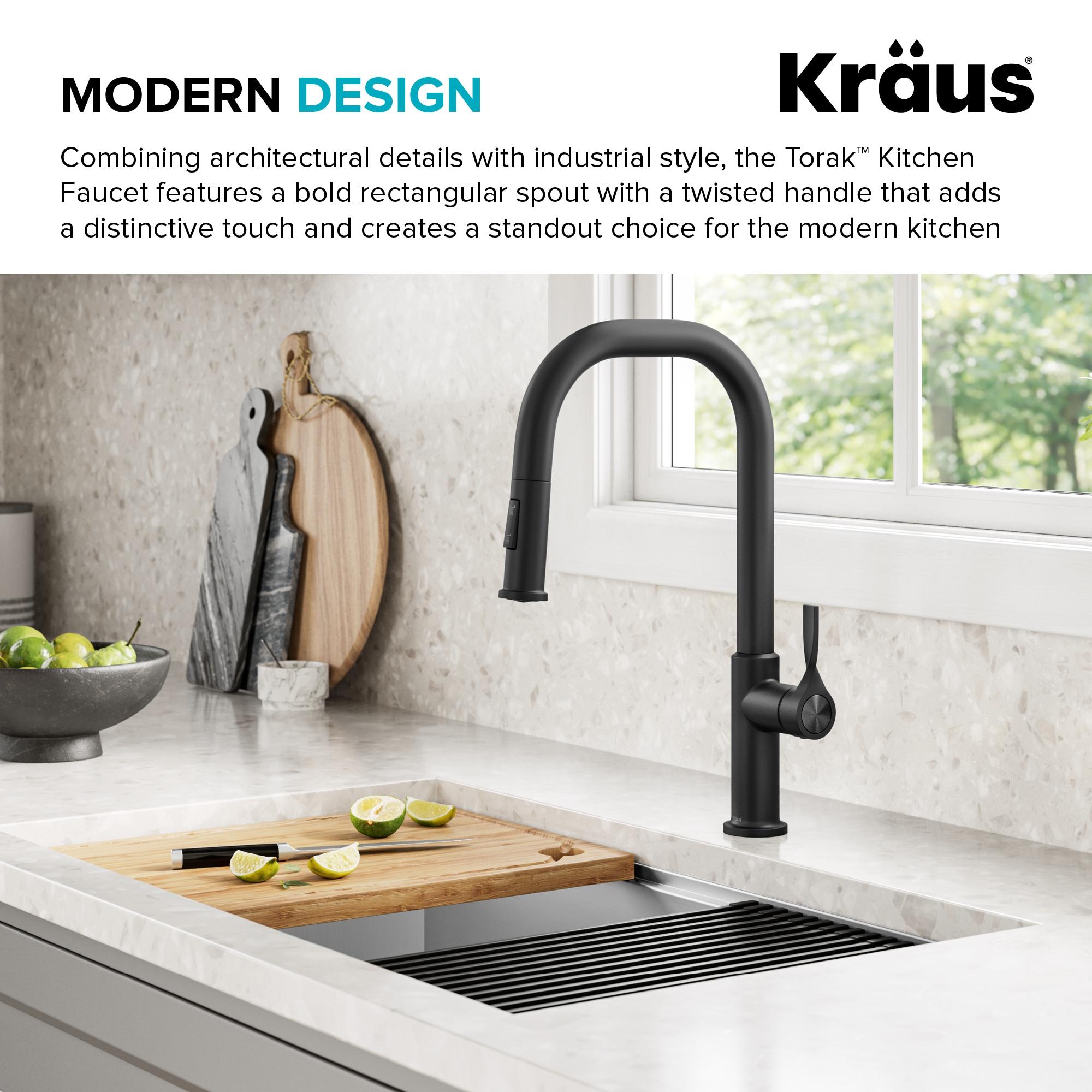Matte Black Metal Single Handle Pull-down Kitchen Faucet with Sprayer