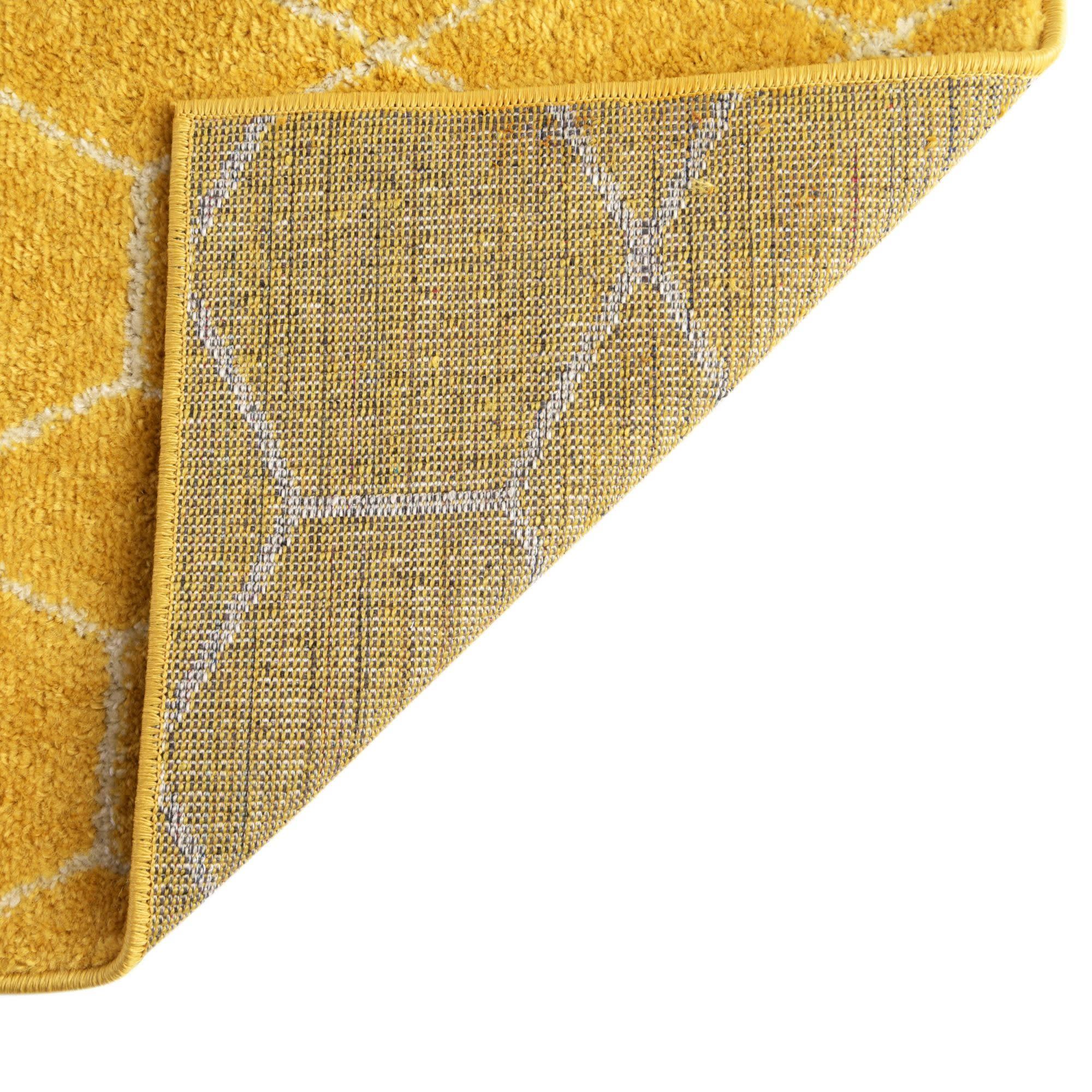 Unique Loom 5' 0 x 8' 0 Trellis Frieze Geometric Yellow Area Rug