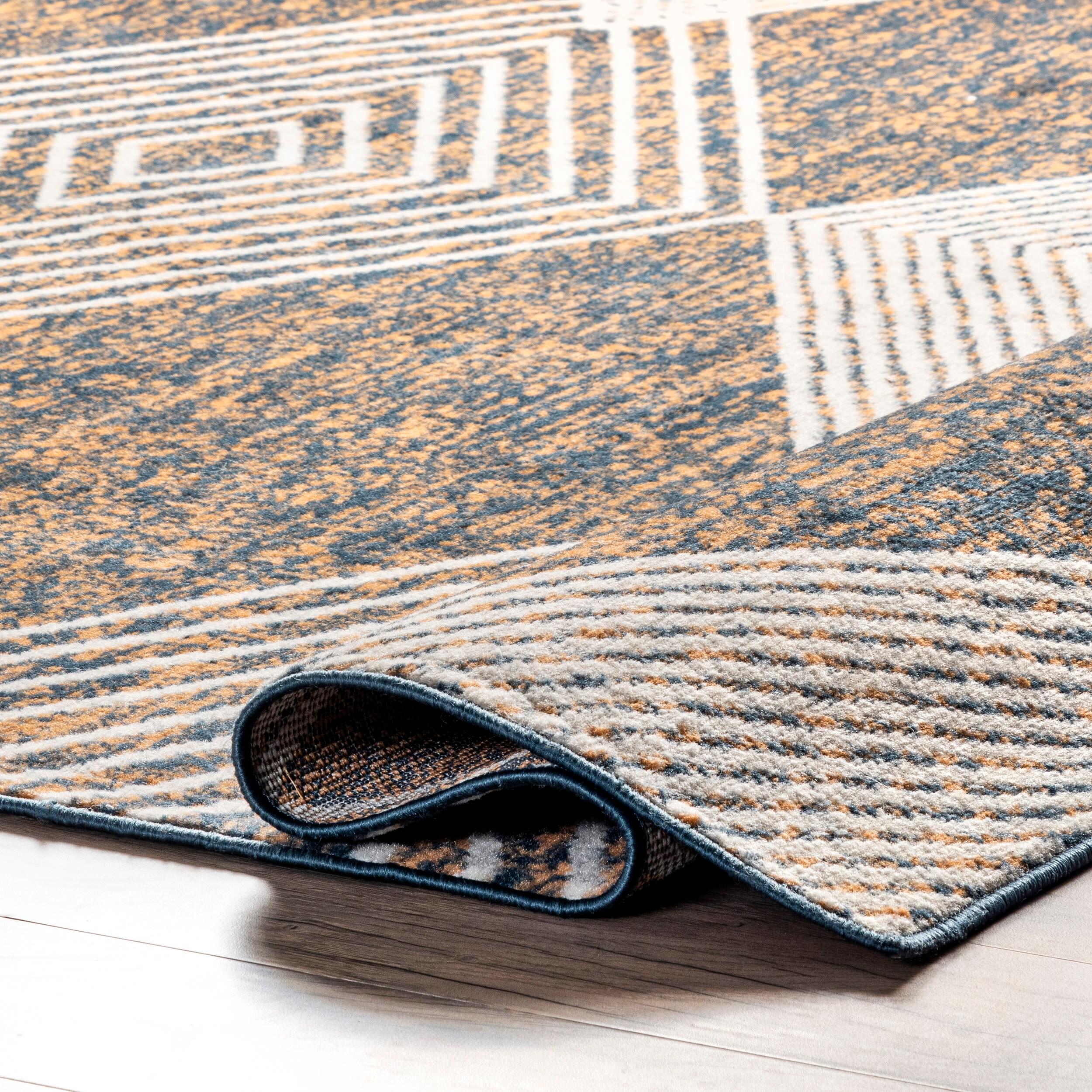 nuLOOM Leanna Modern Abstract Geometric Area Rug, 4' x 6', Beige