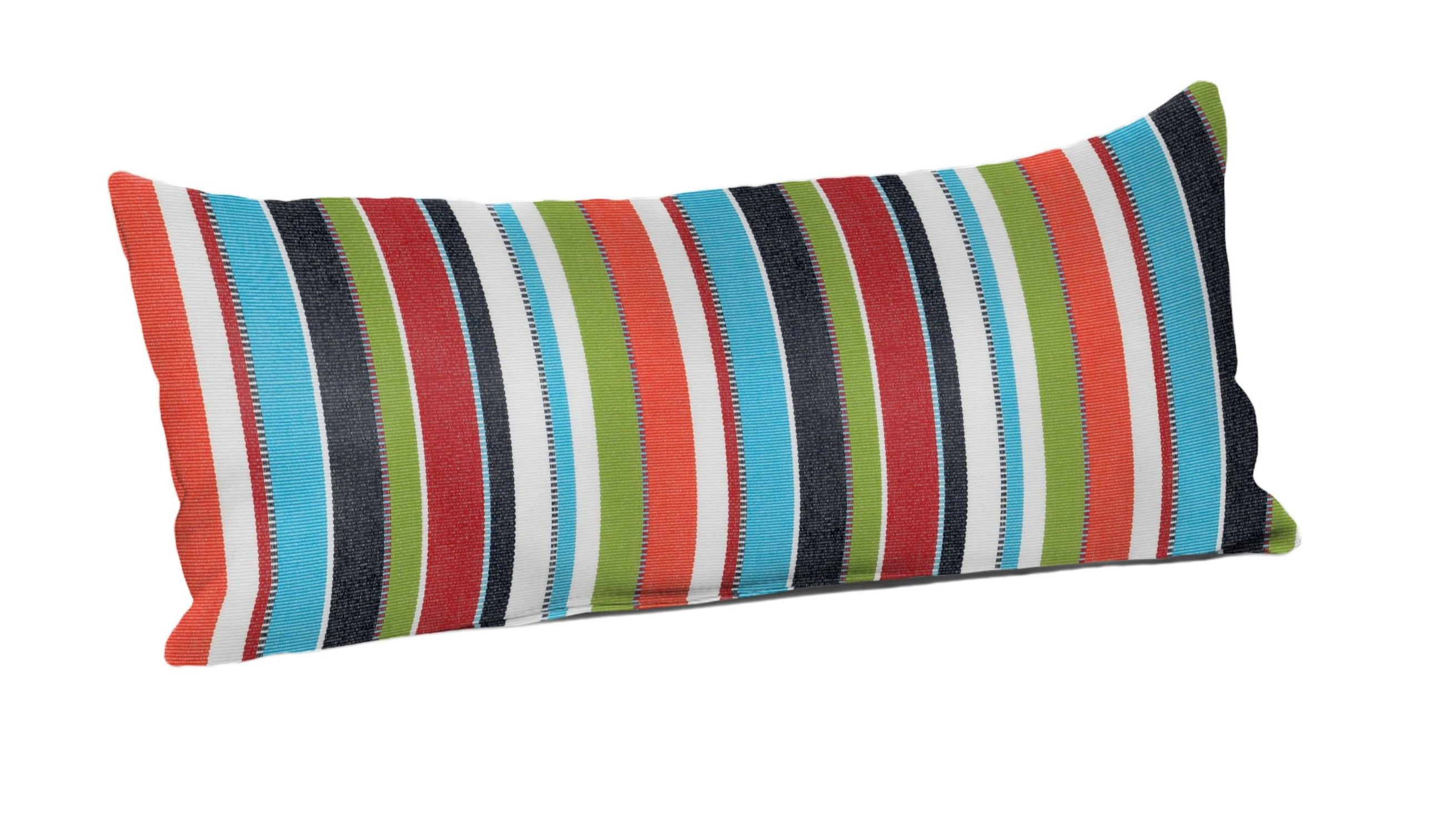 Casual Cushion Stripe Sunbrella Fabric Indoor/Outdoor Lumbar Pillow