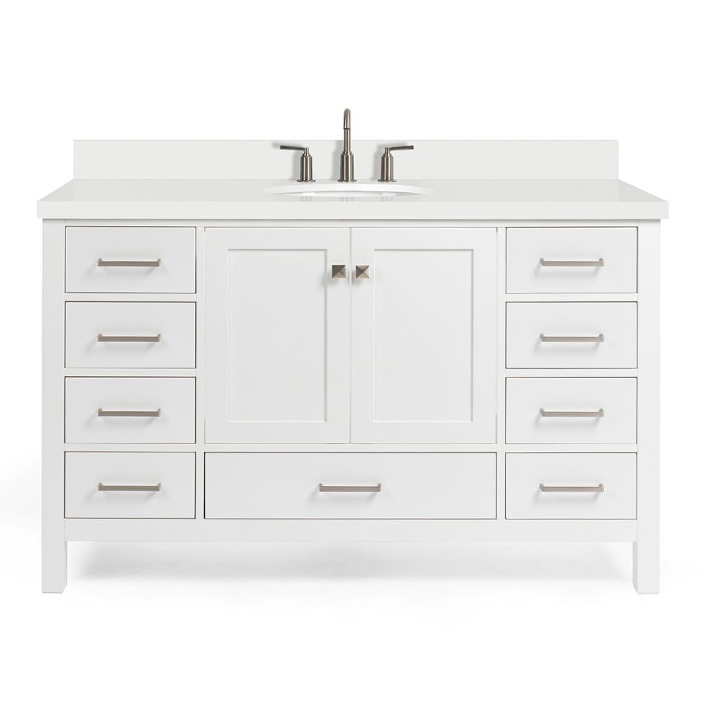 Ariel A055swqovo Cambridge 55" Free Standing Single Basin Vanity Set - White