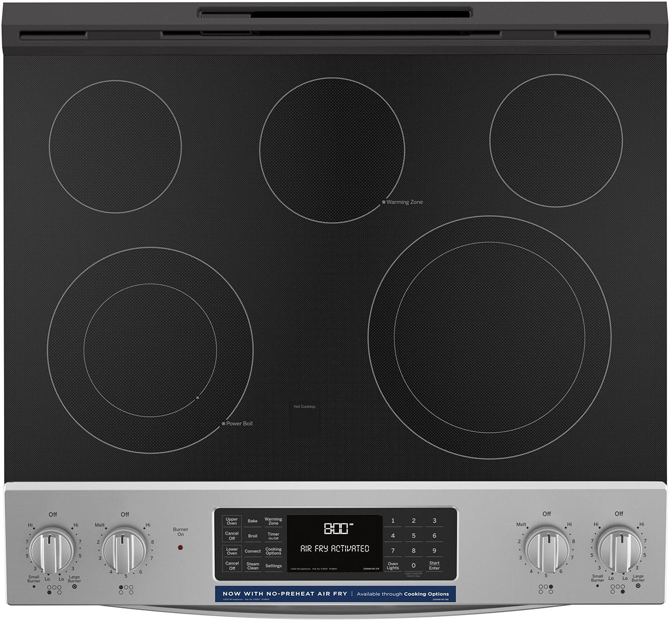 GE Appliances 30 in 66 cu ft Slide In Double Oven Electric Ranges in Stainless Steel