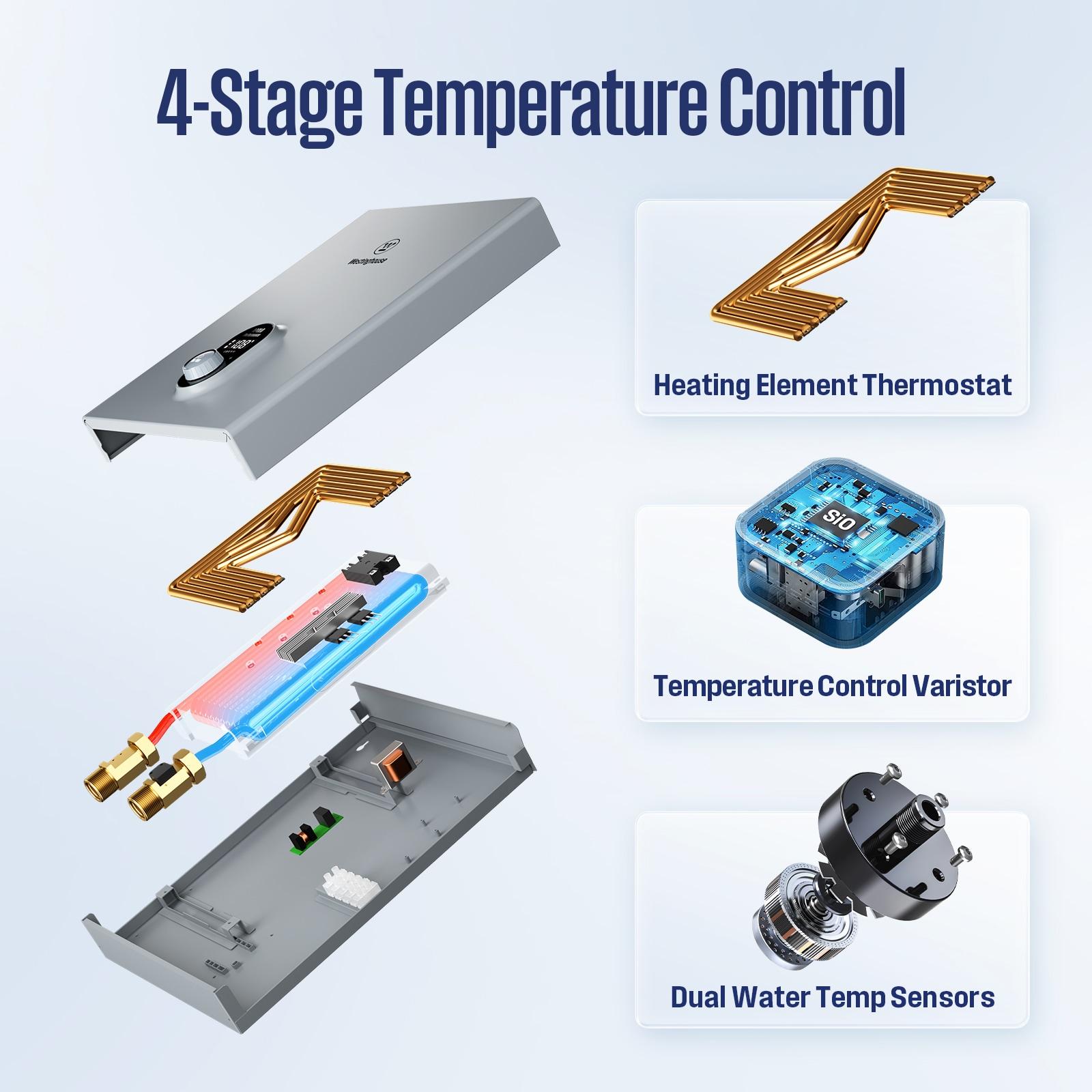 Westinghouse Apolo Performance 27 kW 6.3 GPM 240-Volt Smart WiFi Control Tankless Electric Water Heater
