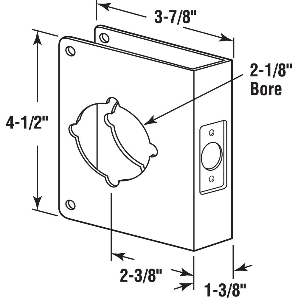 Prime-Line Lock and Door Reinforcement Plate (Single Pack)