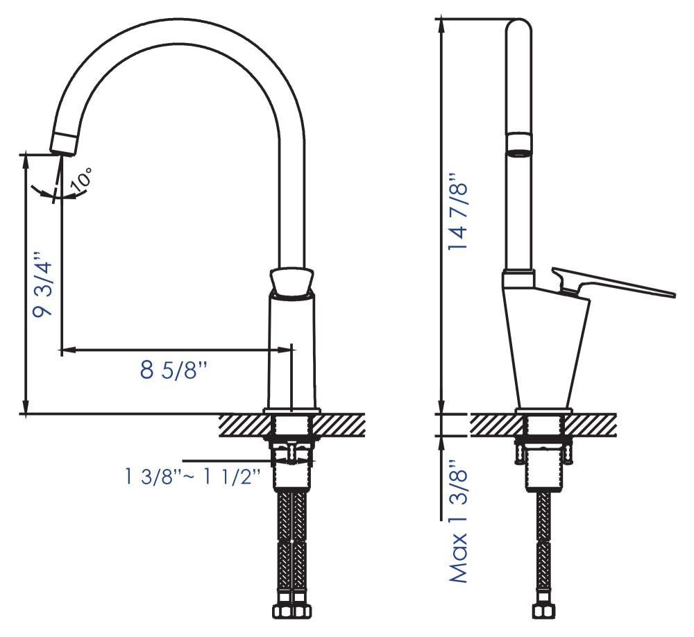 Single-Hole Single-handle Bathroom Faucet