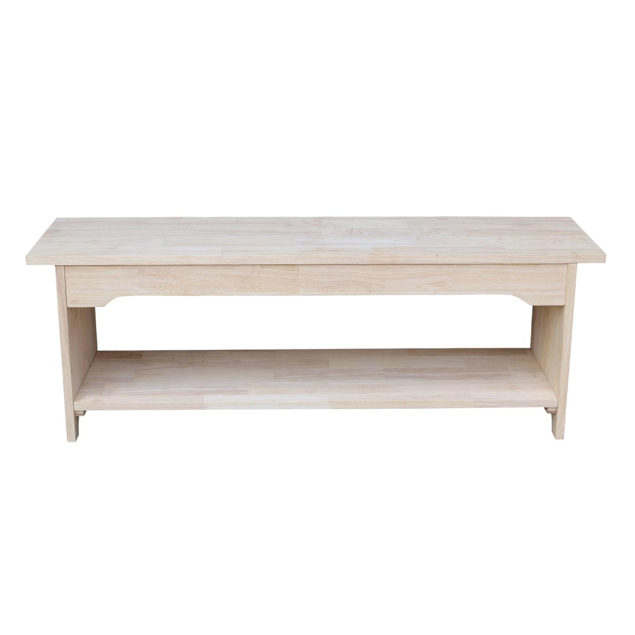 Brookstone Bench Unfinished - International Concepts