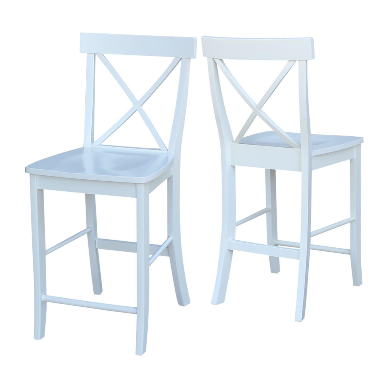 International Concepts X-Back Counter Height Stool - 24" Seat Height