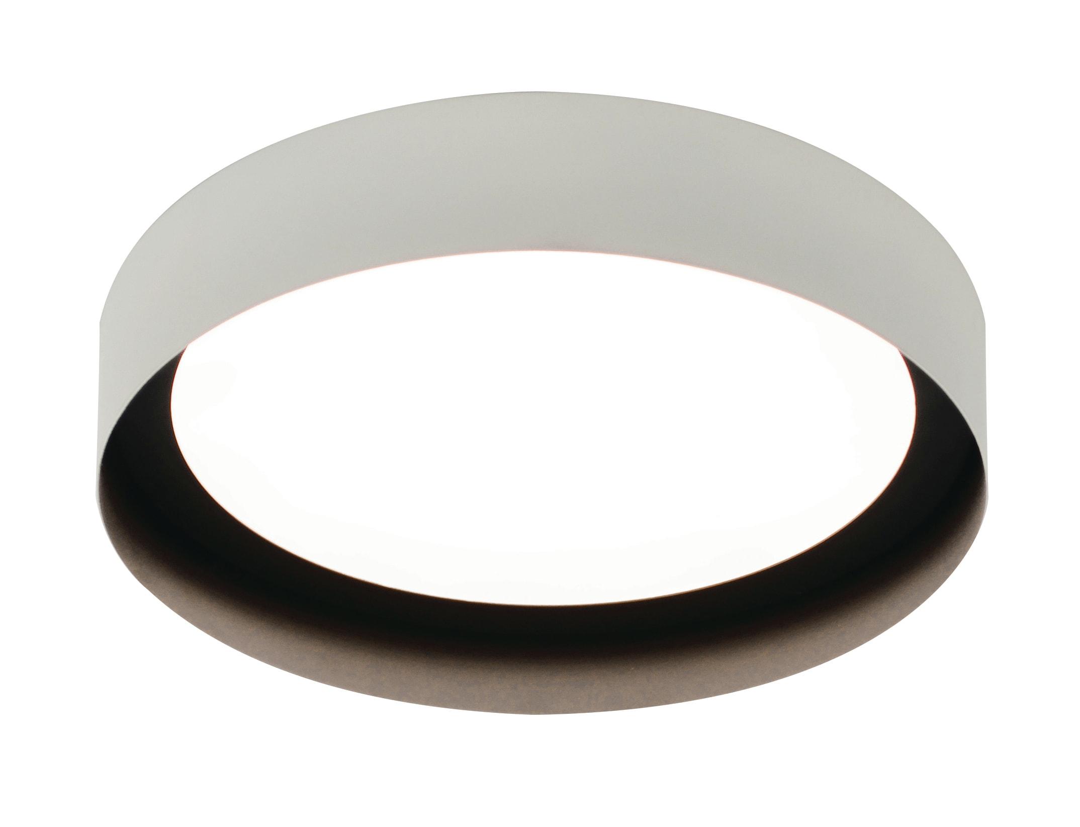 AFX Reveal 12-inch White and Black LED Flush Mount, White Acrylic Shade 120V