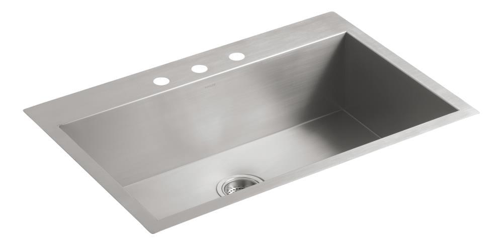 Vault™ 33" L x 22" W Top Mount/Under Mount Large Single Bowl Kitchen Sink