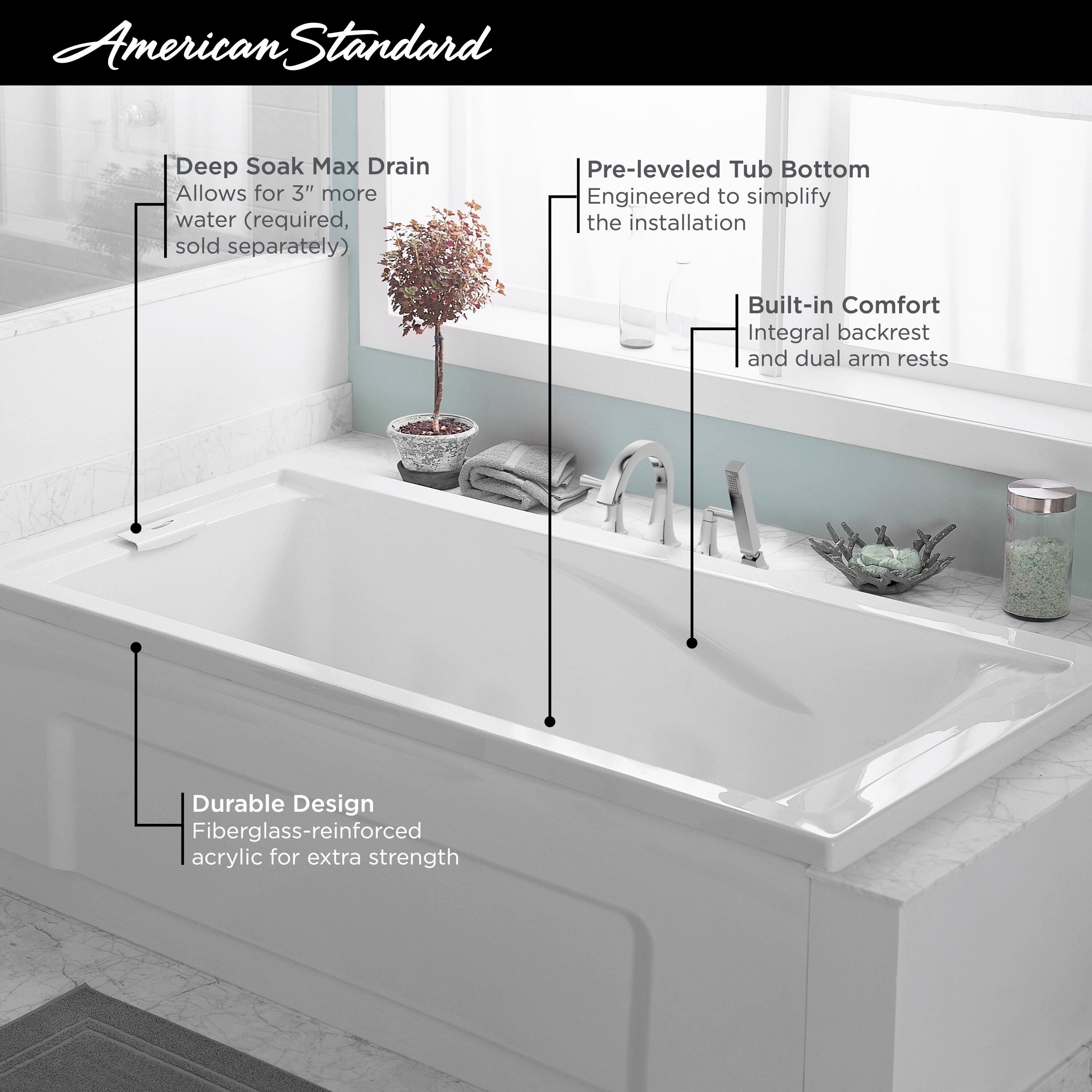 Evolution 60'' x 36'' Drop-In Soaking Acrylic Bathtub