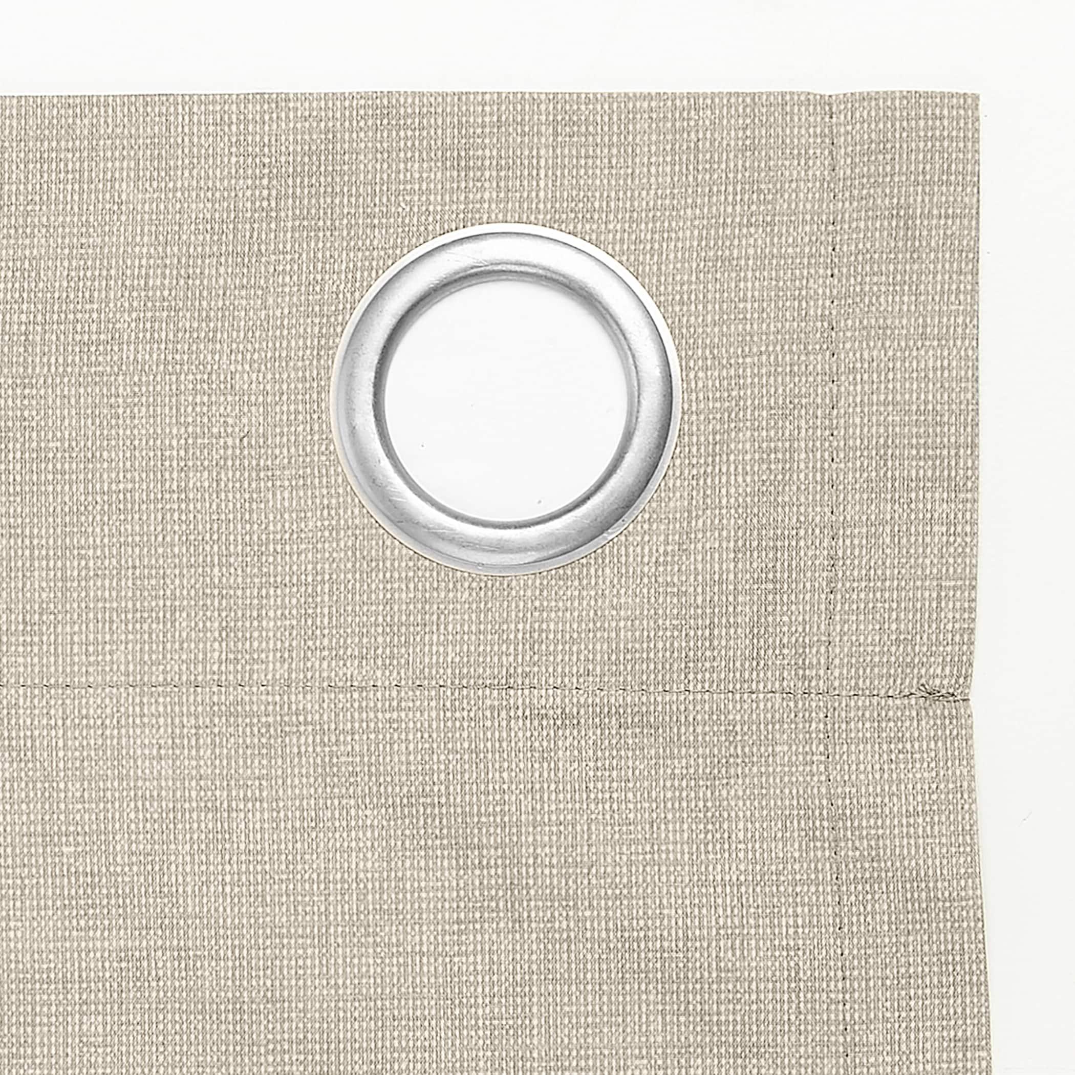 Sun Zero Duran Thermal Insulated 100% Blackout Grommet Curtain Panel, 50"x84", Linen (Single Panel)