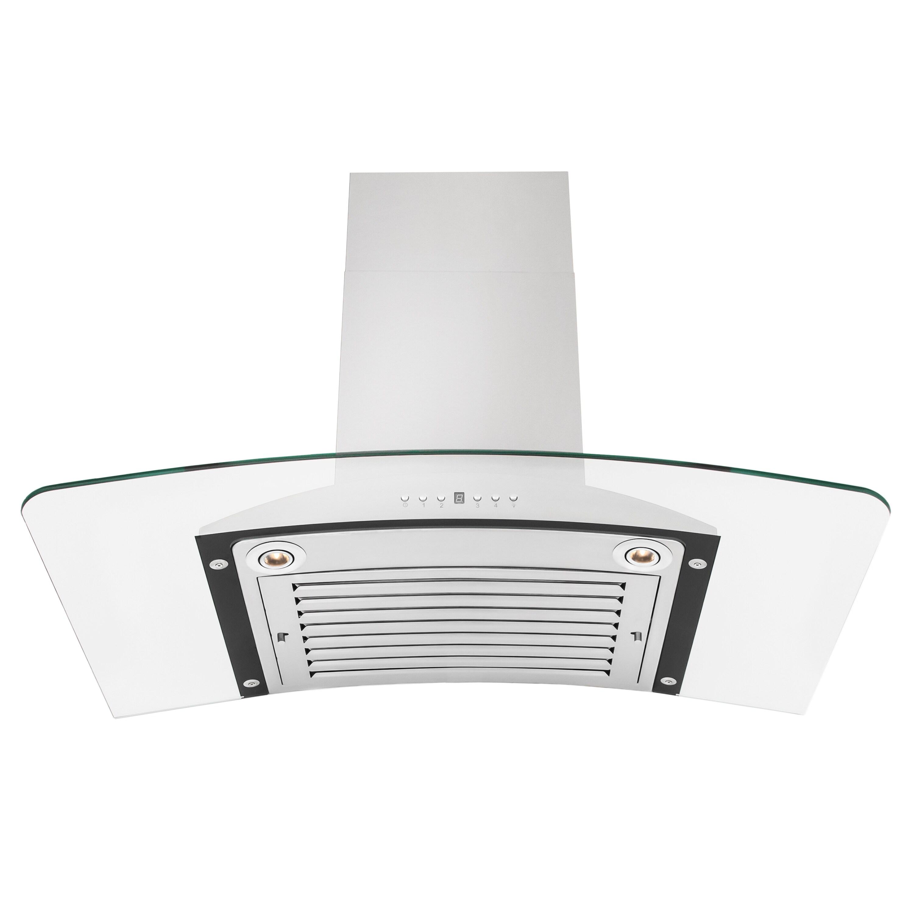 ZLINE ZLINE 36 in. Convertible Vent Convertible Vent Wall Mount Range Hood in Stainless Steel & Glass (KN-36) KN-36