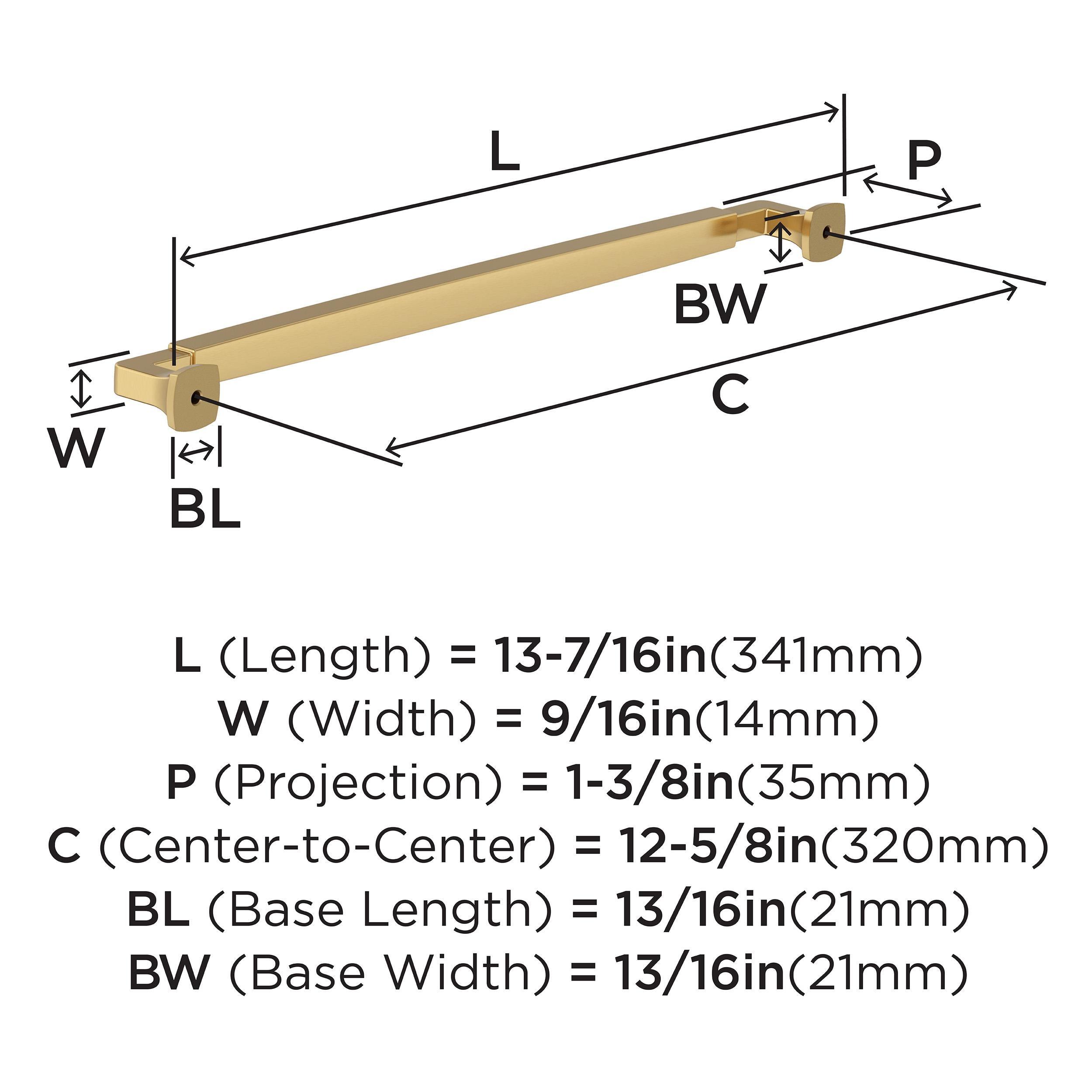 Amerock Stature 12-5/8 inch (320mm) Center-to-Center Champagne Bronze Cabinet Pull