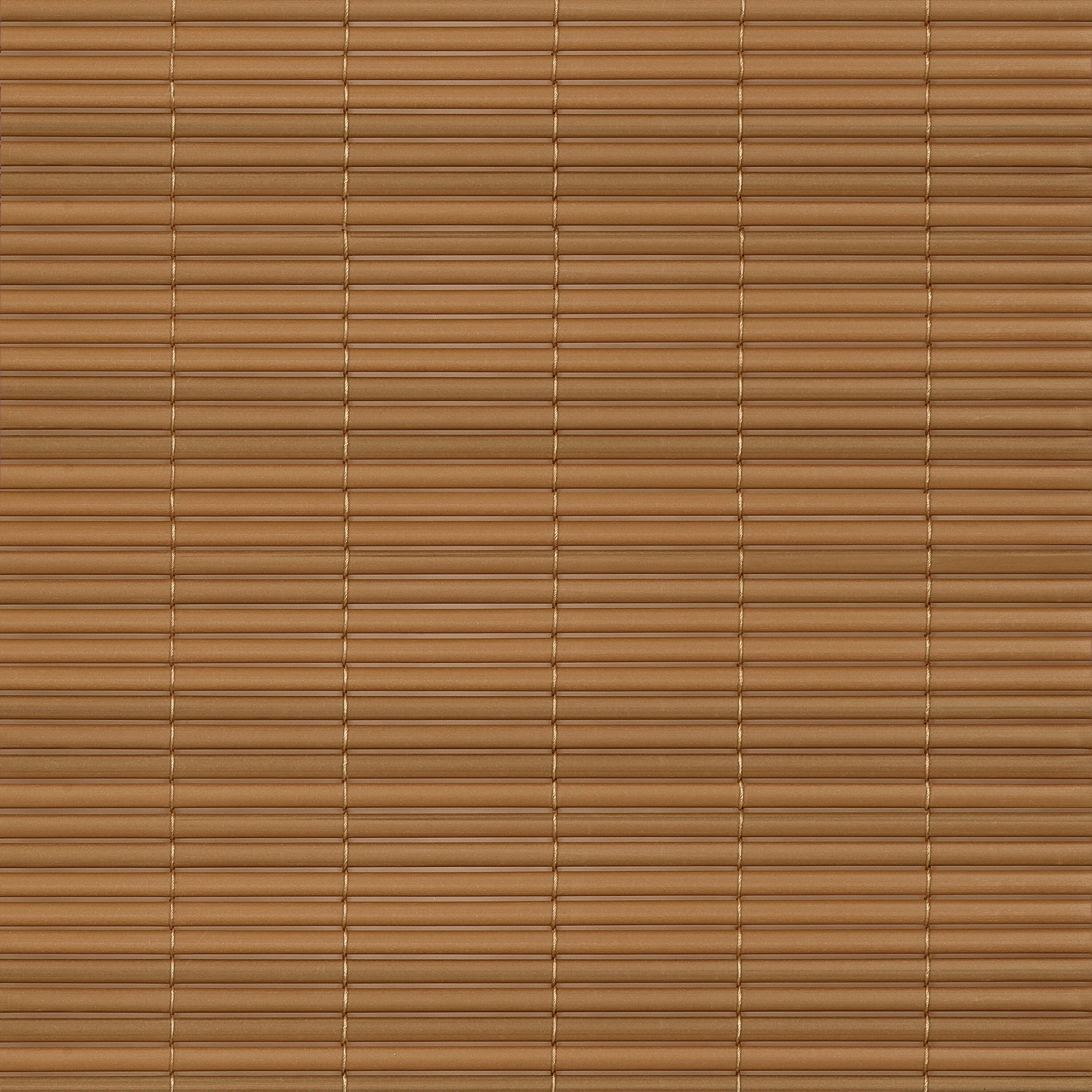 Achim Solstice Cordless Vinyl Light Filtering Window Roll-up Blind, 72" x 48", Woodtone Brown