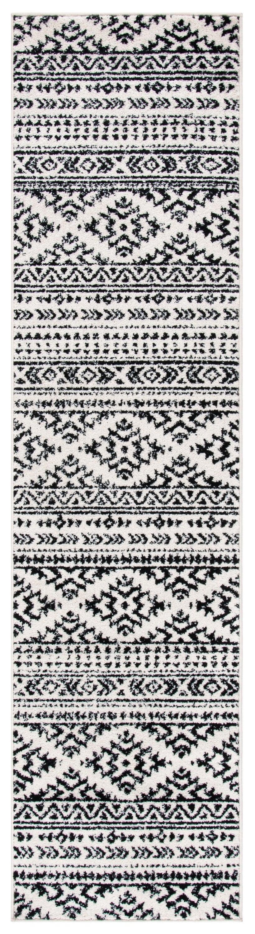 Tulum TUL272 Power Loomed Runner Rug - Ivory/Black - 2'x11' - Safavieh.