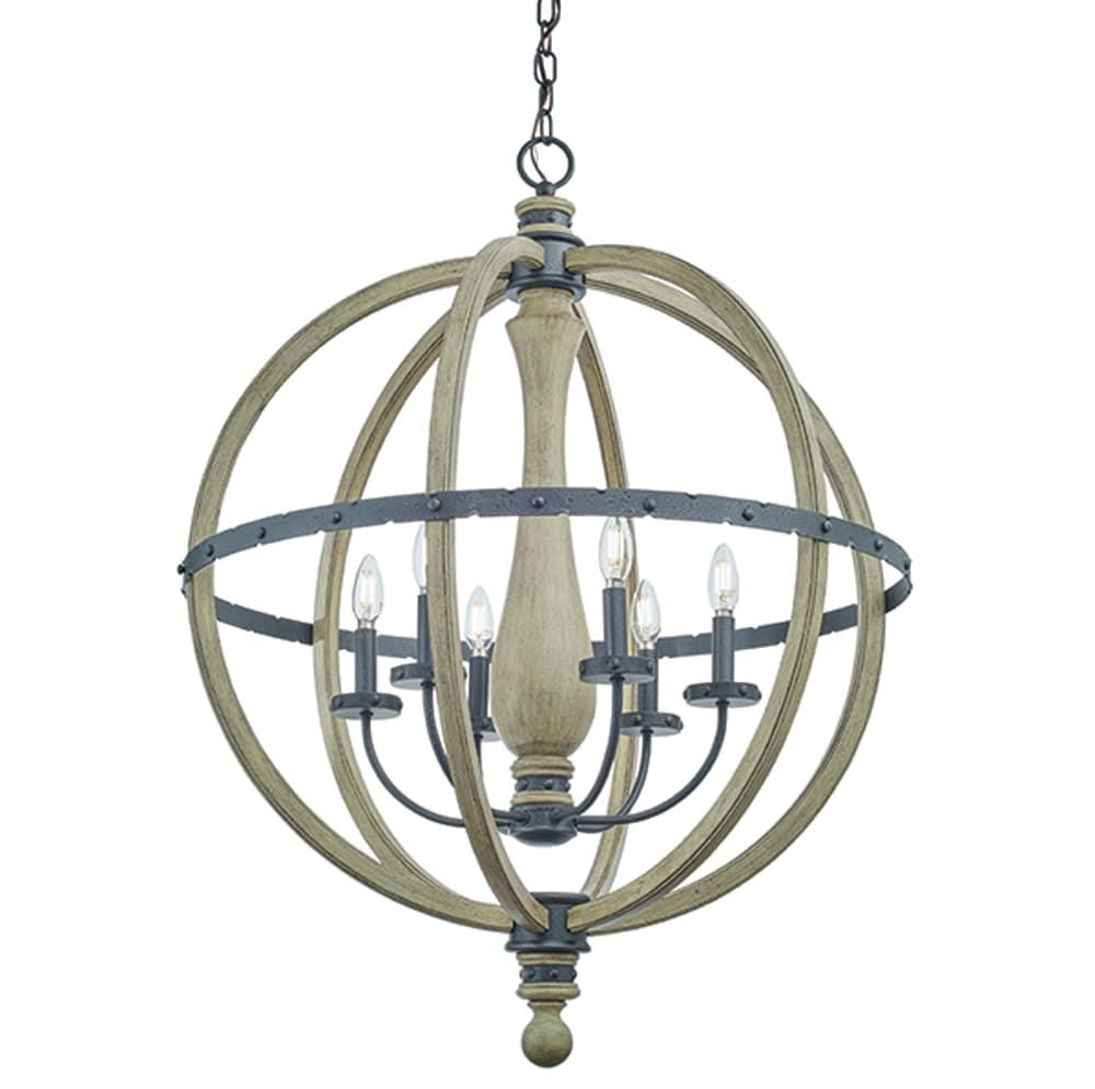 Kichler Lighting Evan 6 - Light Chandelier in  Distressed Antique Gray