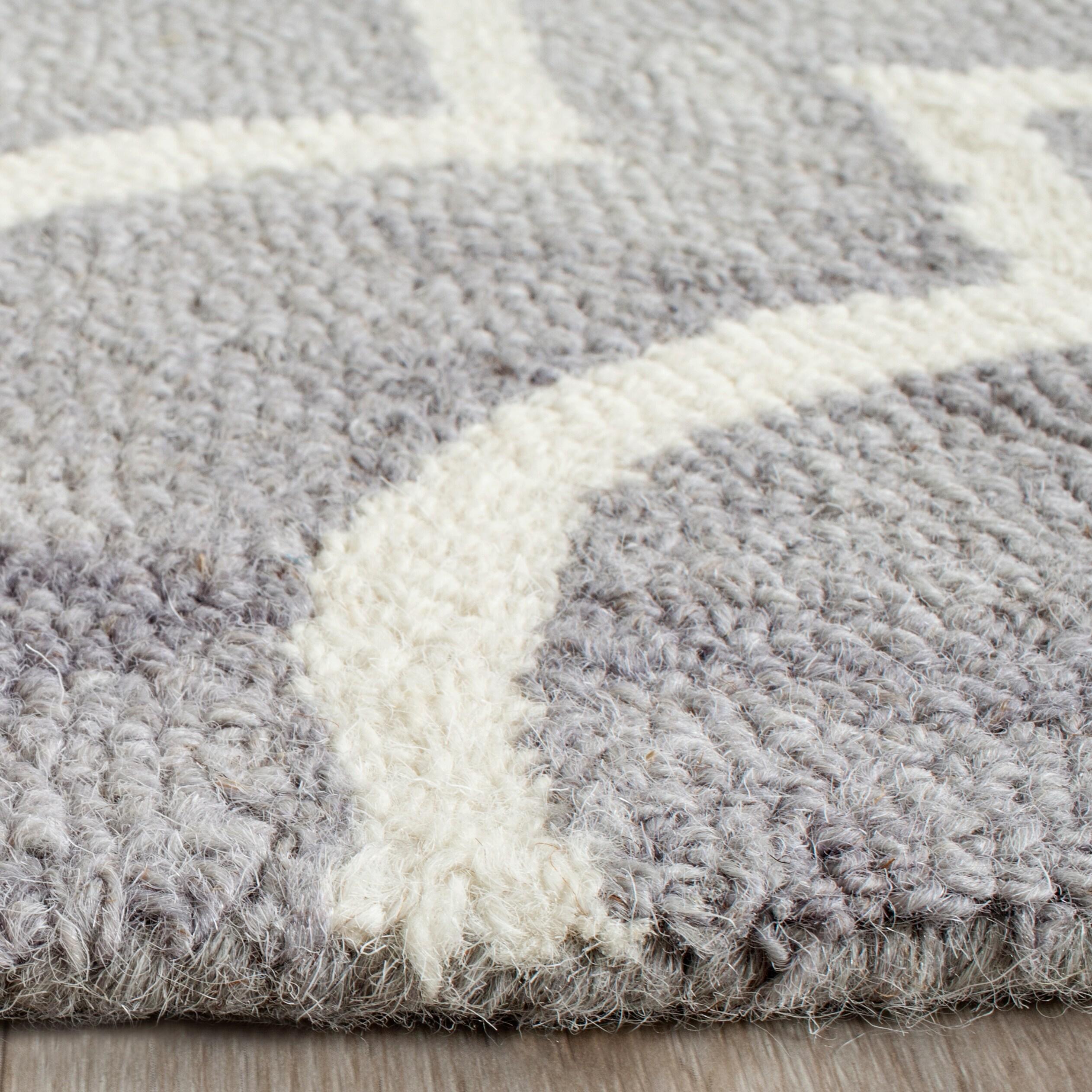 Dip Dye DDY538 Hand Tufted Indoor Runner - Grey/Ivory - 2'3"x12' - Safavieh