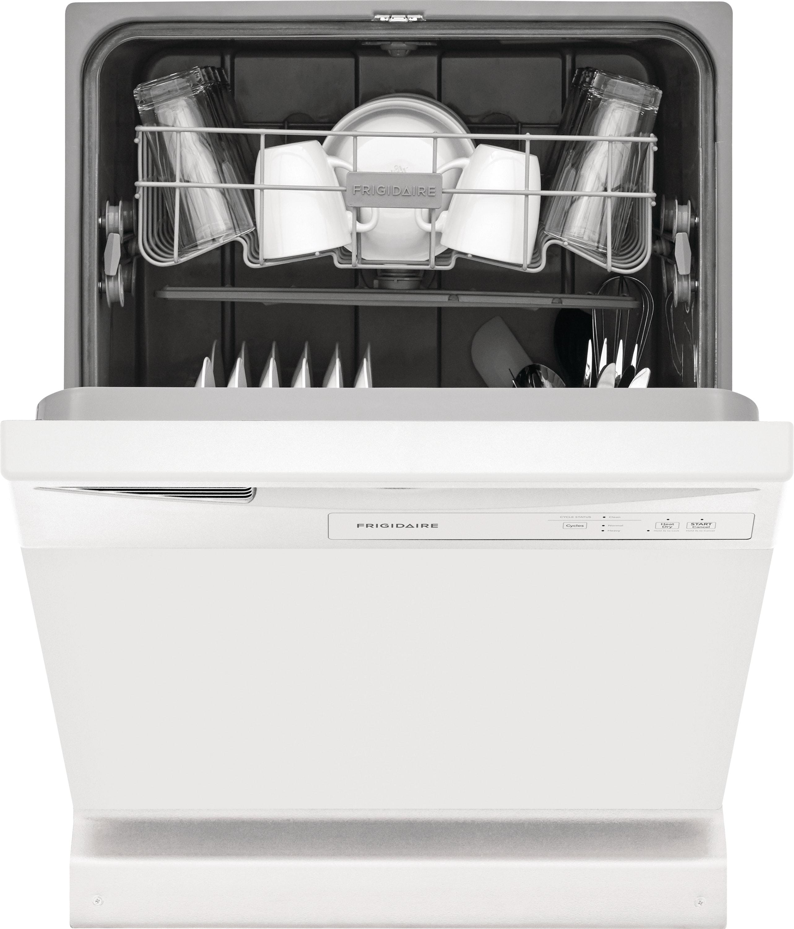 Frigidaire 24" Built-In Dishwasher, Front Control, White