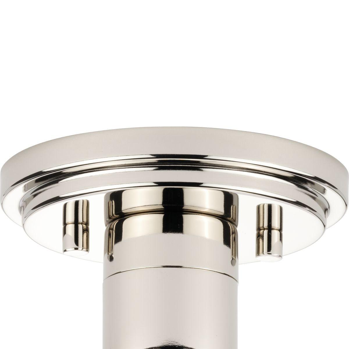 Progress Lighting, Adley Collection, 1-Light Flush Mount, Polished Nickel, Clear Glass Shade