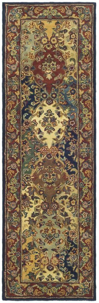 Heritage HG911 Hand Tufted Runner Rug - Multi/Burgundy - 2'3"x12' - Safavieh.