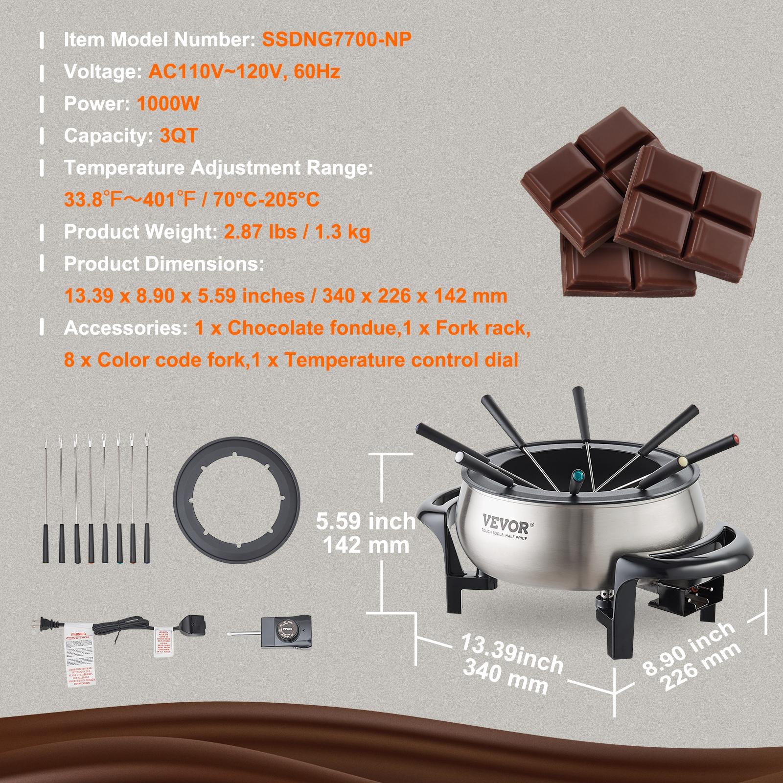 Vevor 3 qt. Stainless Steel Fondue Set & Reviews | Wayfair