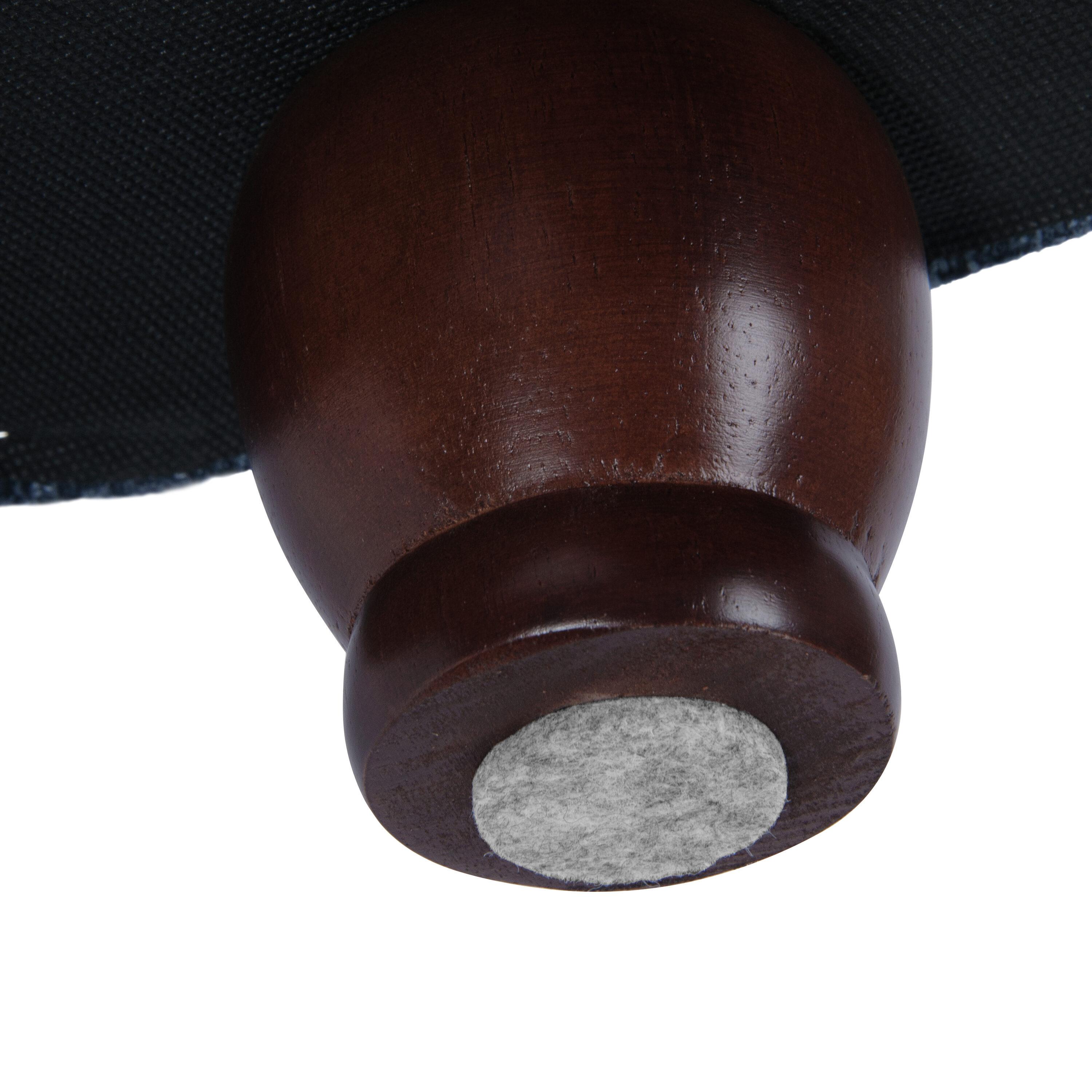 Large Tufted Round Storage Ottoman Navy - HomePop
