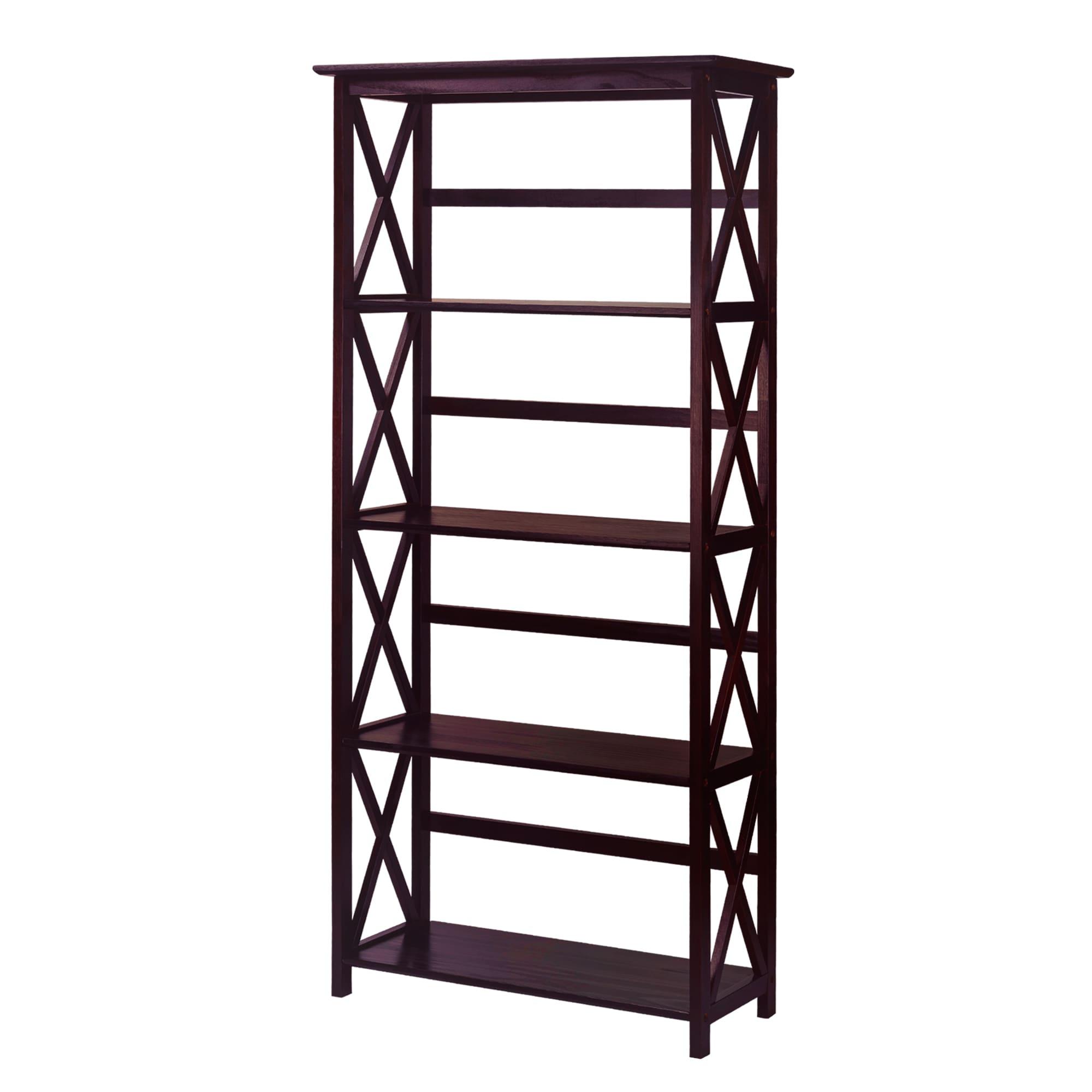 Casual Home Montego Shelf Bookcase-Color:Espresso,Size:5-Shelf