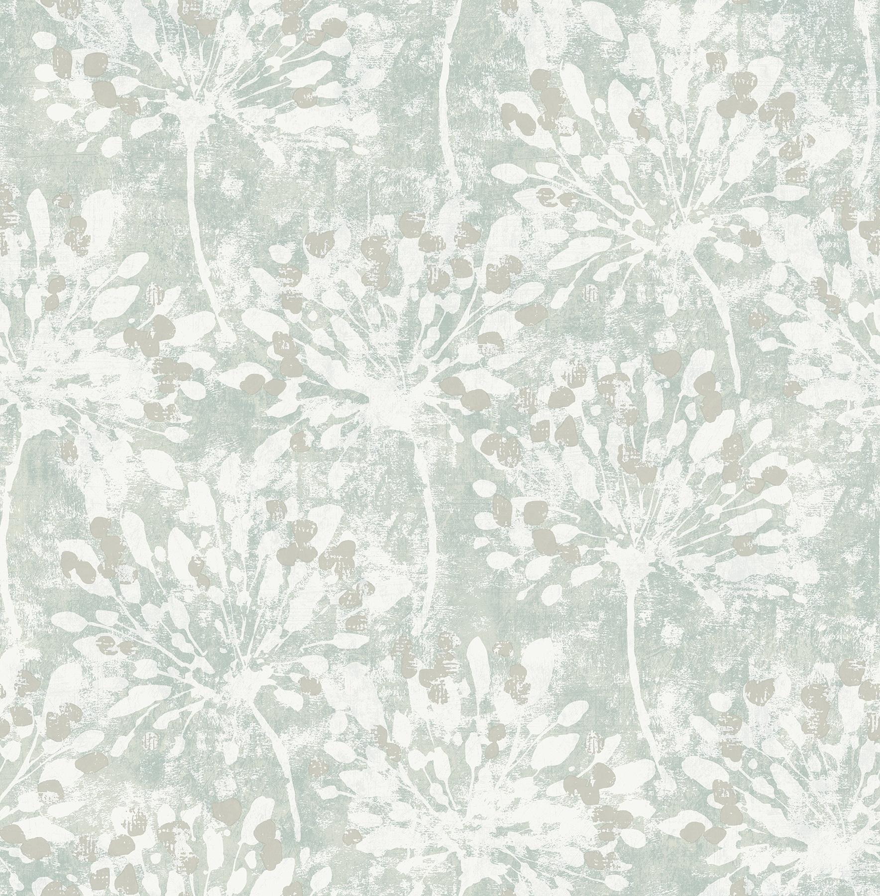 Advantage Dori Light Green Painterly Floral Wallpaper