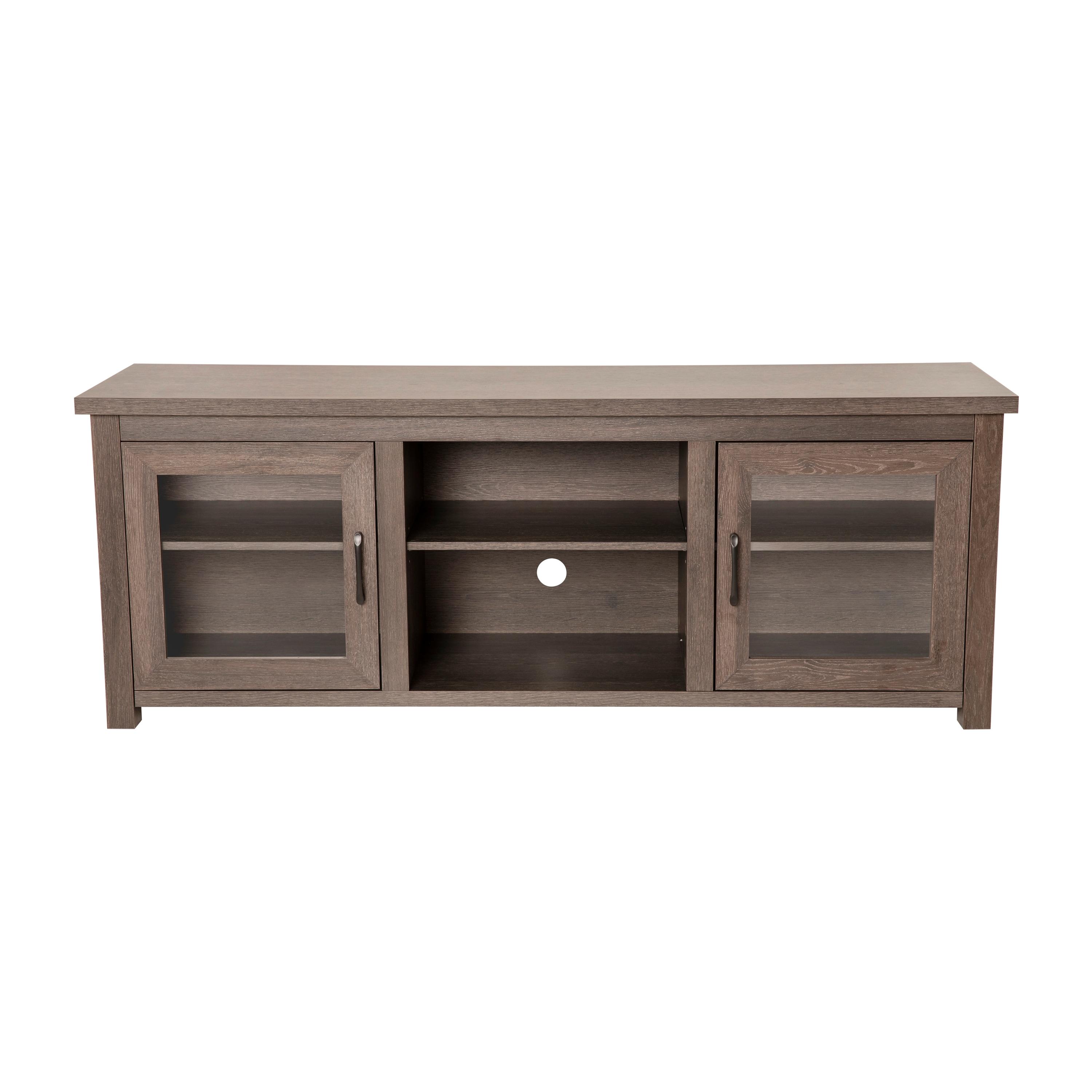 Flash Furniture Hatteras Classic TV Stand for up to 80" TVs with Glass Fronted Doors