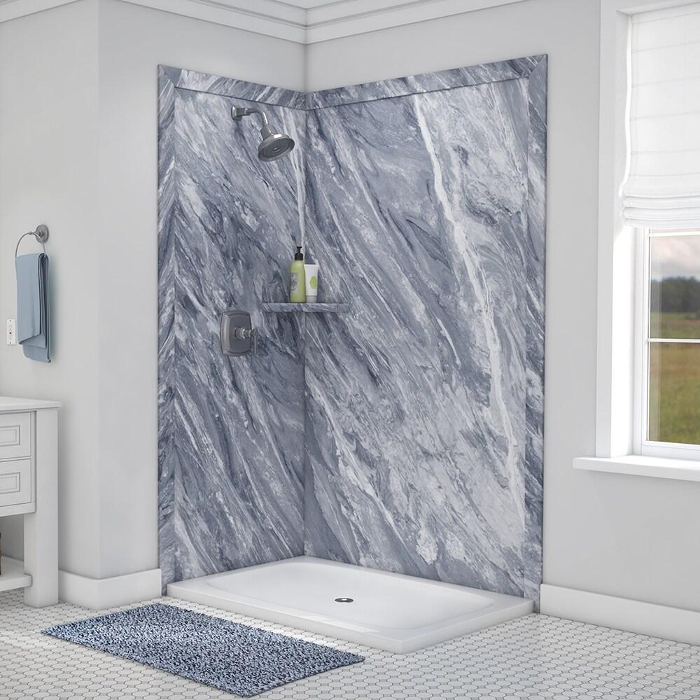 FlexStone Elegance 2-Panel 48"W x 36"D x 80"H Corner Shower Surround