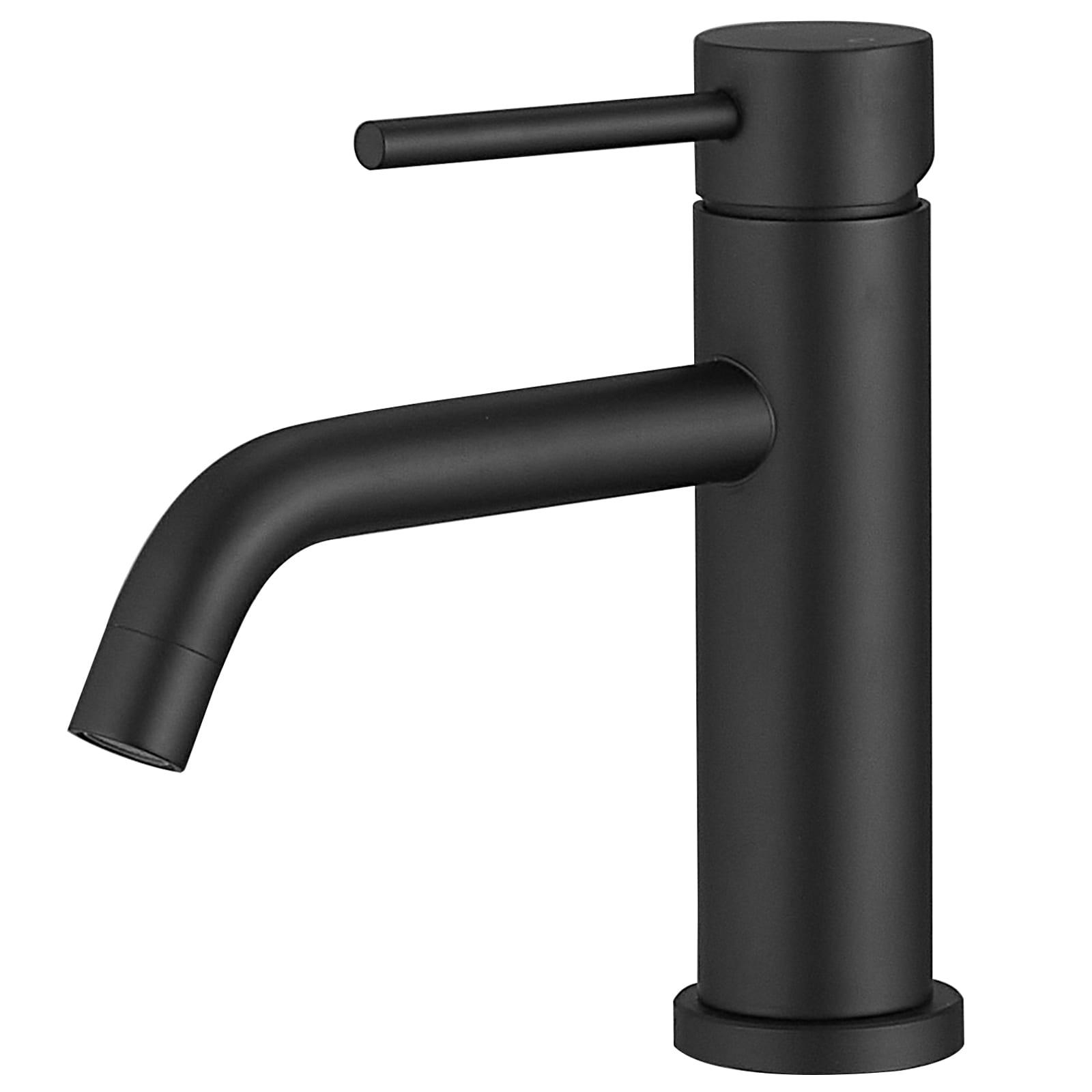 BWE Single Hole Single-Handle Bathroom Faucet in Matte Black