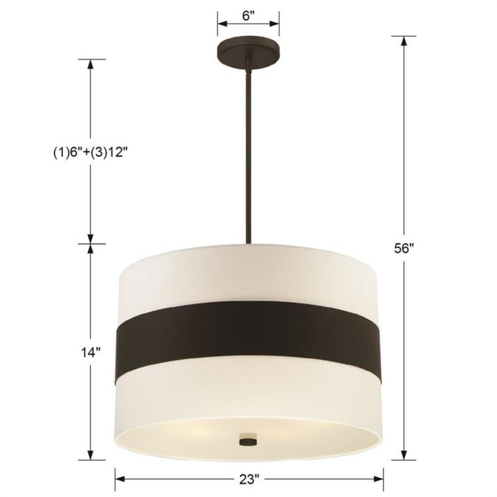 Five Light Chandelier In Classic Style 23 Inches Wide By 21 Inches High-Dark Bronze Finish Crystorama Lighting 297-Db