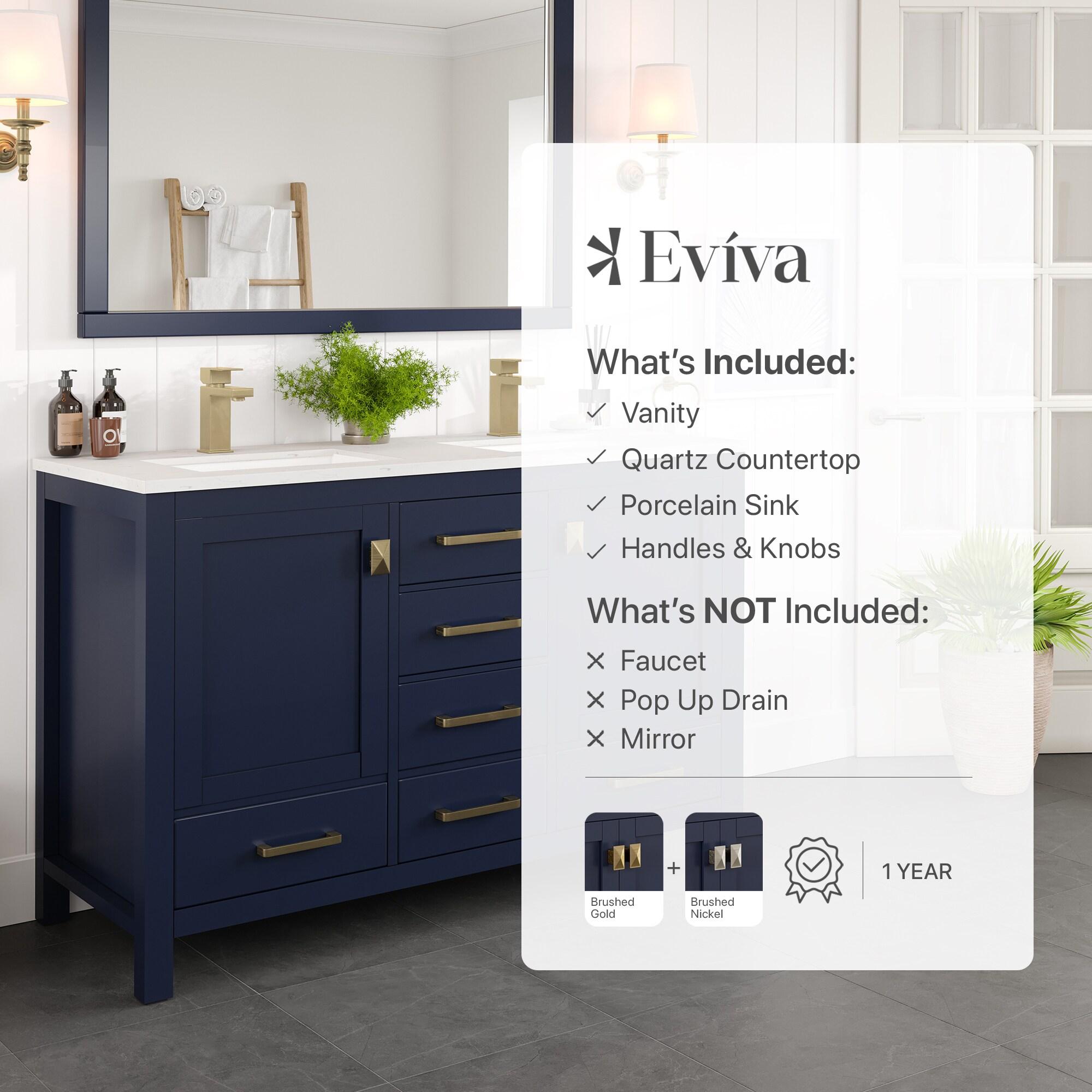 Eviva London 48" Double Bathroom Vanity Set