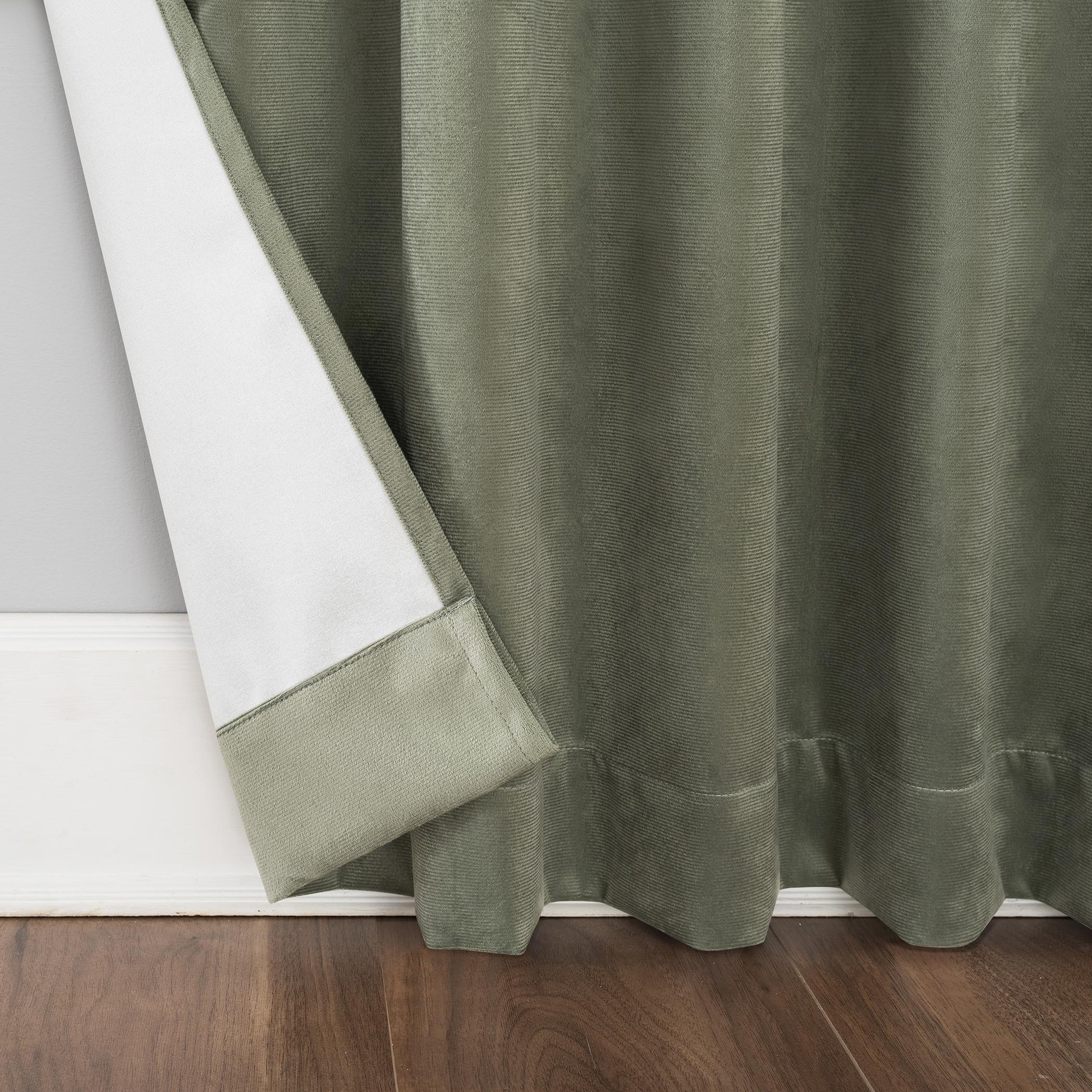 Sun Zero Velvet Noise Reducing Thermal Extreme 100% Blackout Back Tab Curtain Panel