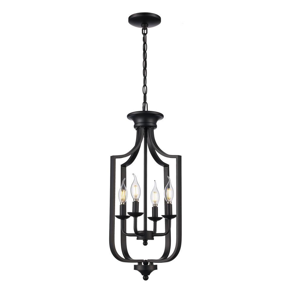Trans Globe Lighting 11214 Hillcrest 4 Light 12" Wide Pendant - Black