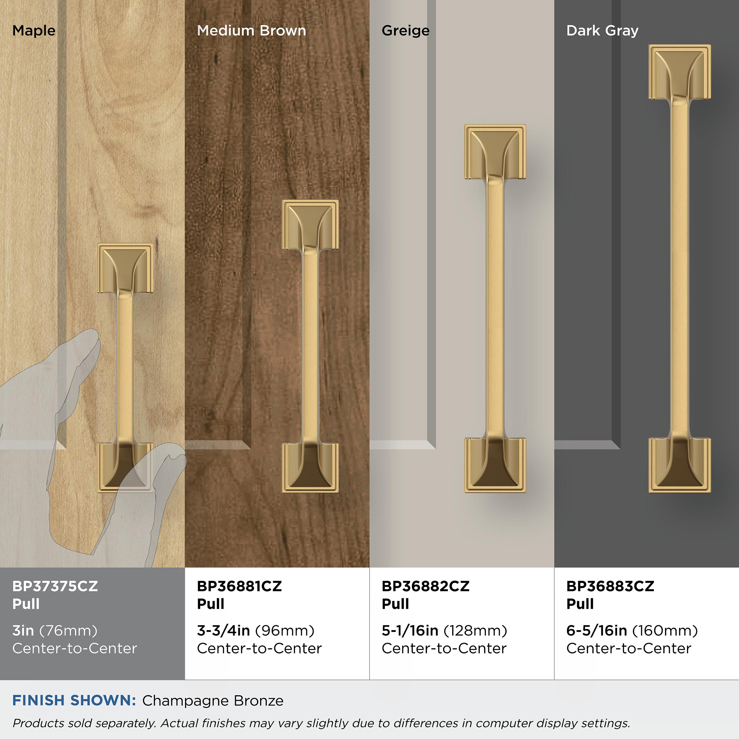 Exceed 3 in (76 mm) Center-to-Center Cabinet Pull