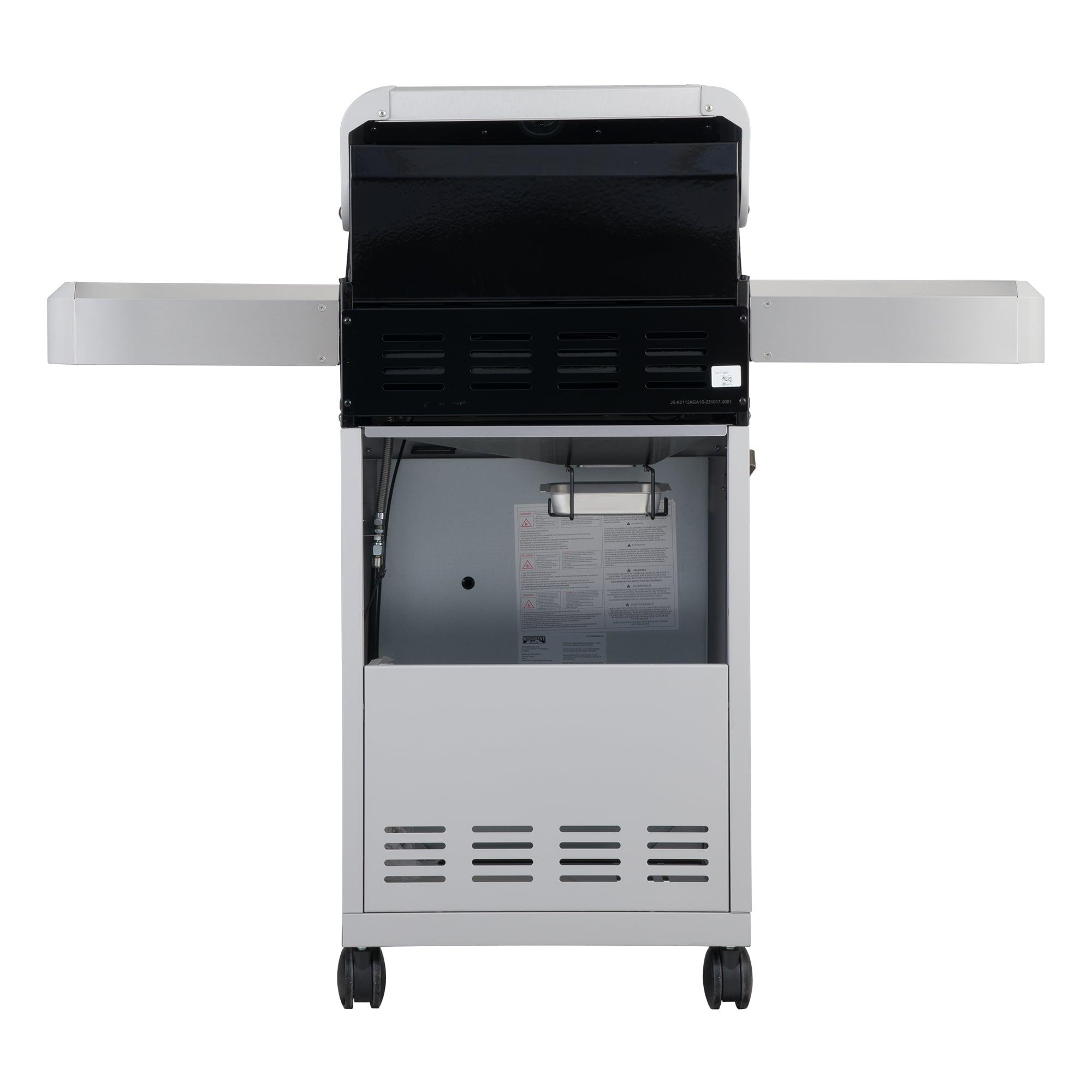 Monument Grills Mesa Series 2-Burner Free Standing Stailless Liquid Propane 24000 BTU Gas Grill with Cabinet