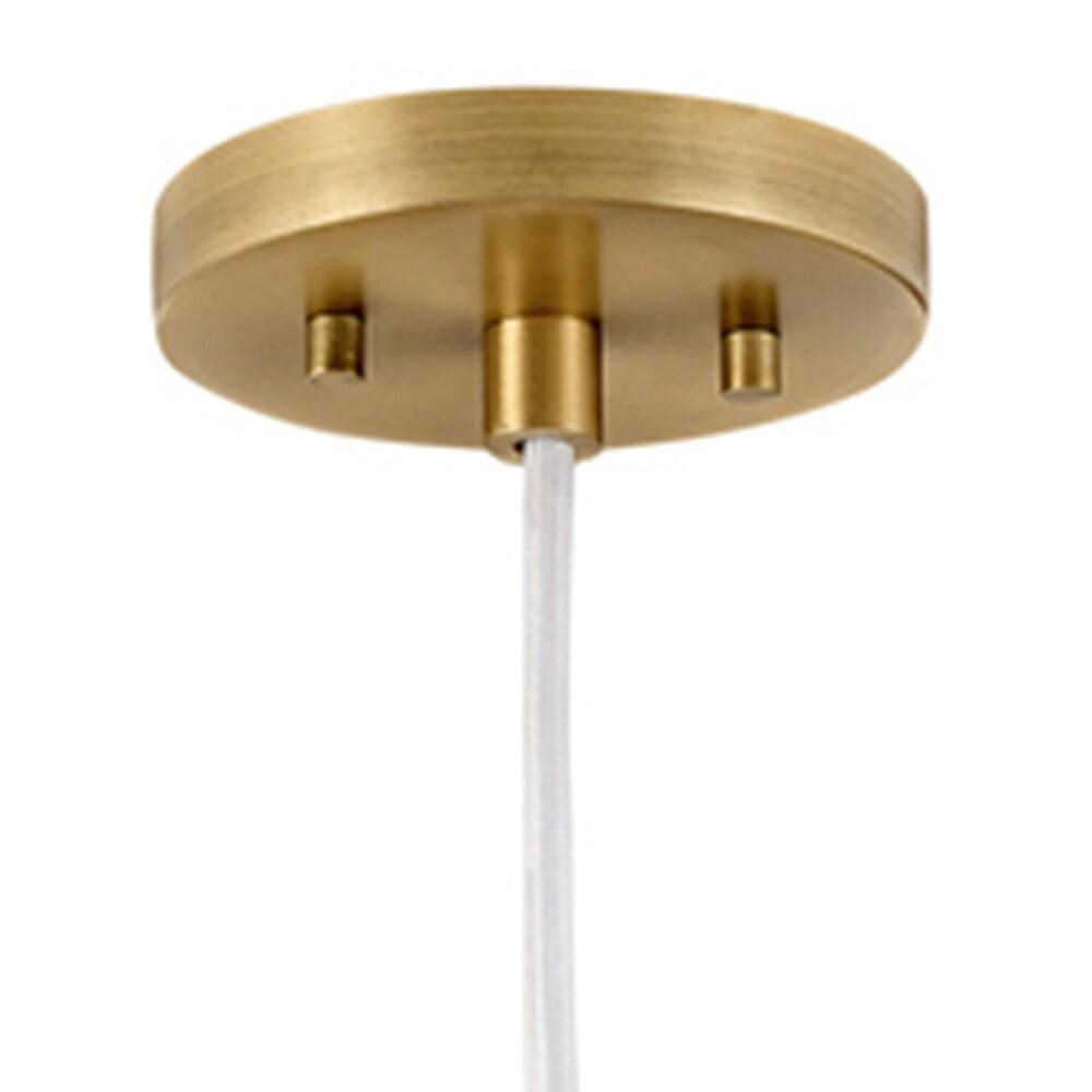 Lark Simon 1 - Light Pendant in  Matte White/Heritage Brass