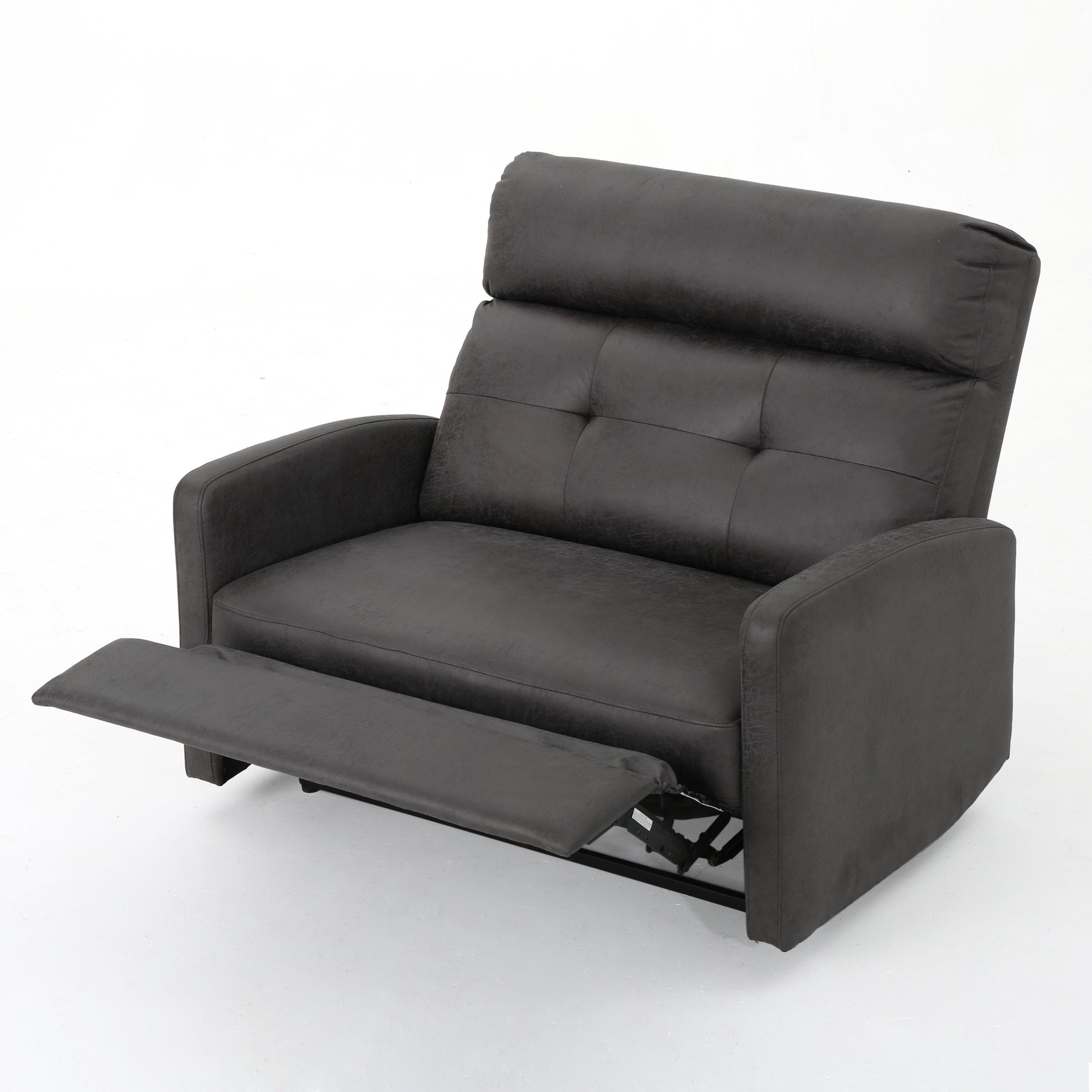 Halima 2-Seater Recliner - Slate - Christopher Knight Home: Upholstered Polyester, Hardwood Frame, 500lb Capacity
