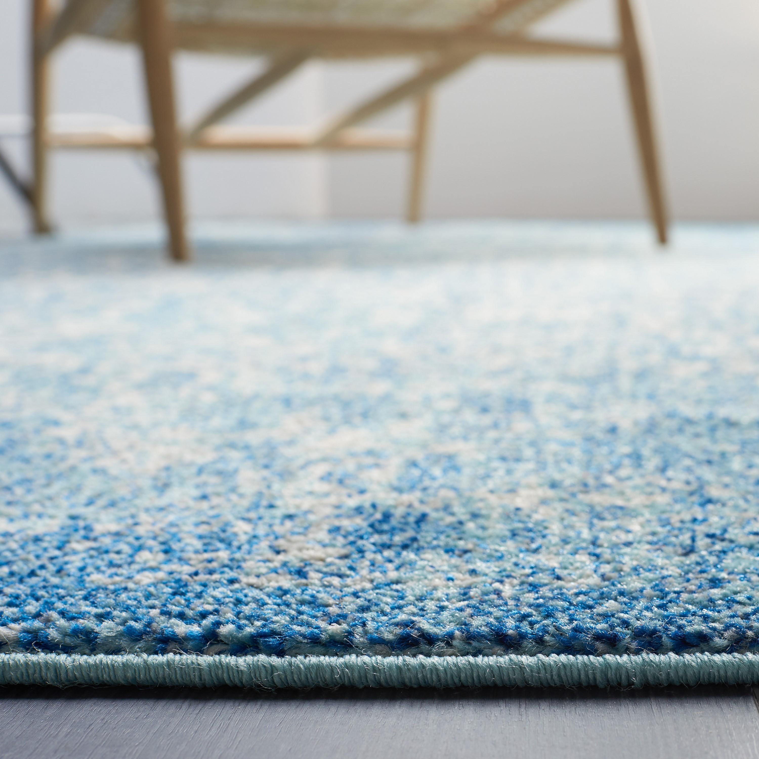 Evoke EVK256 Power Loomed Runner Rug - Blue/Ivory - 2'2"x17' - Safavieh.