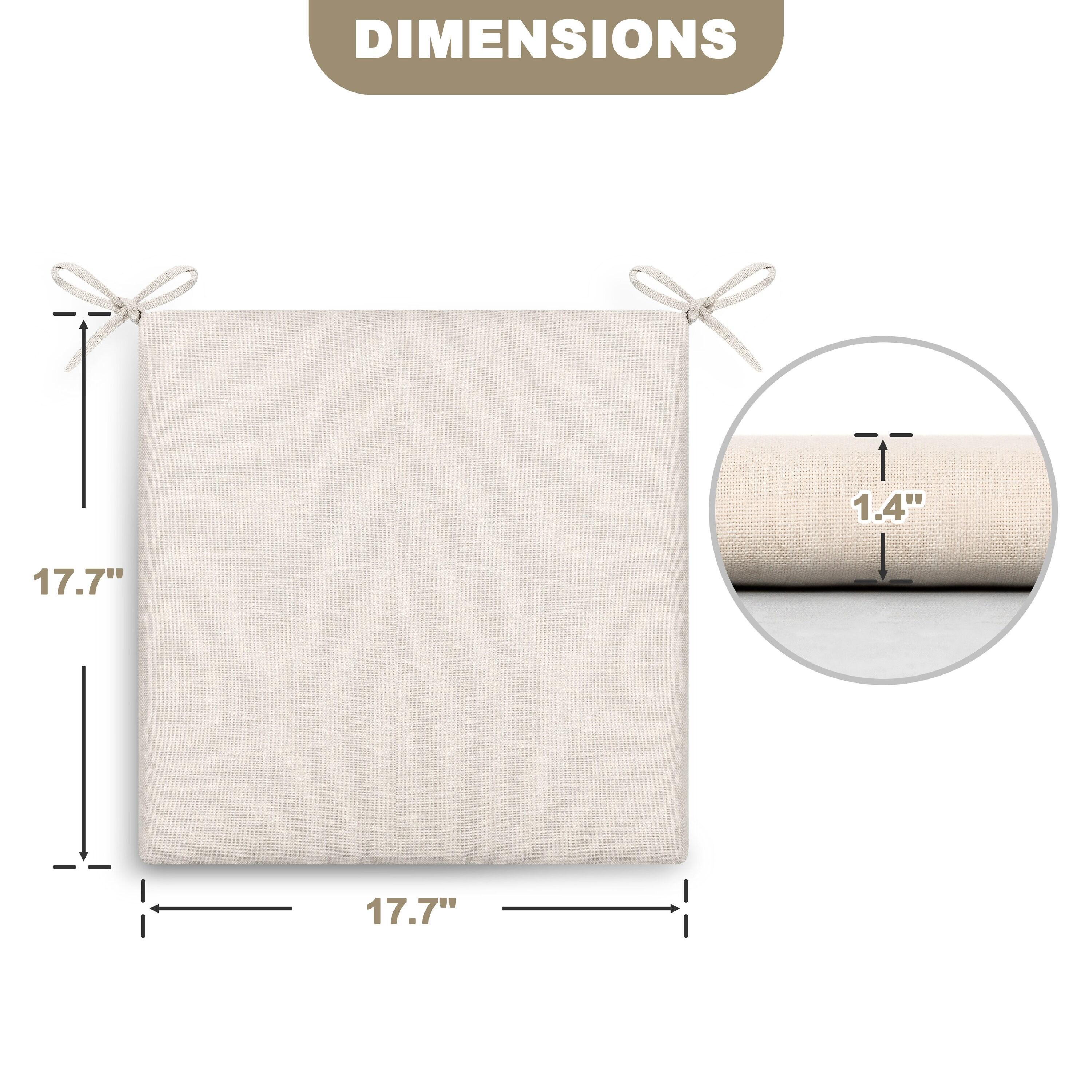 15 in. x 16 in. Outdoor Patio Chair Seat Cushion in Gray (2-Pack)