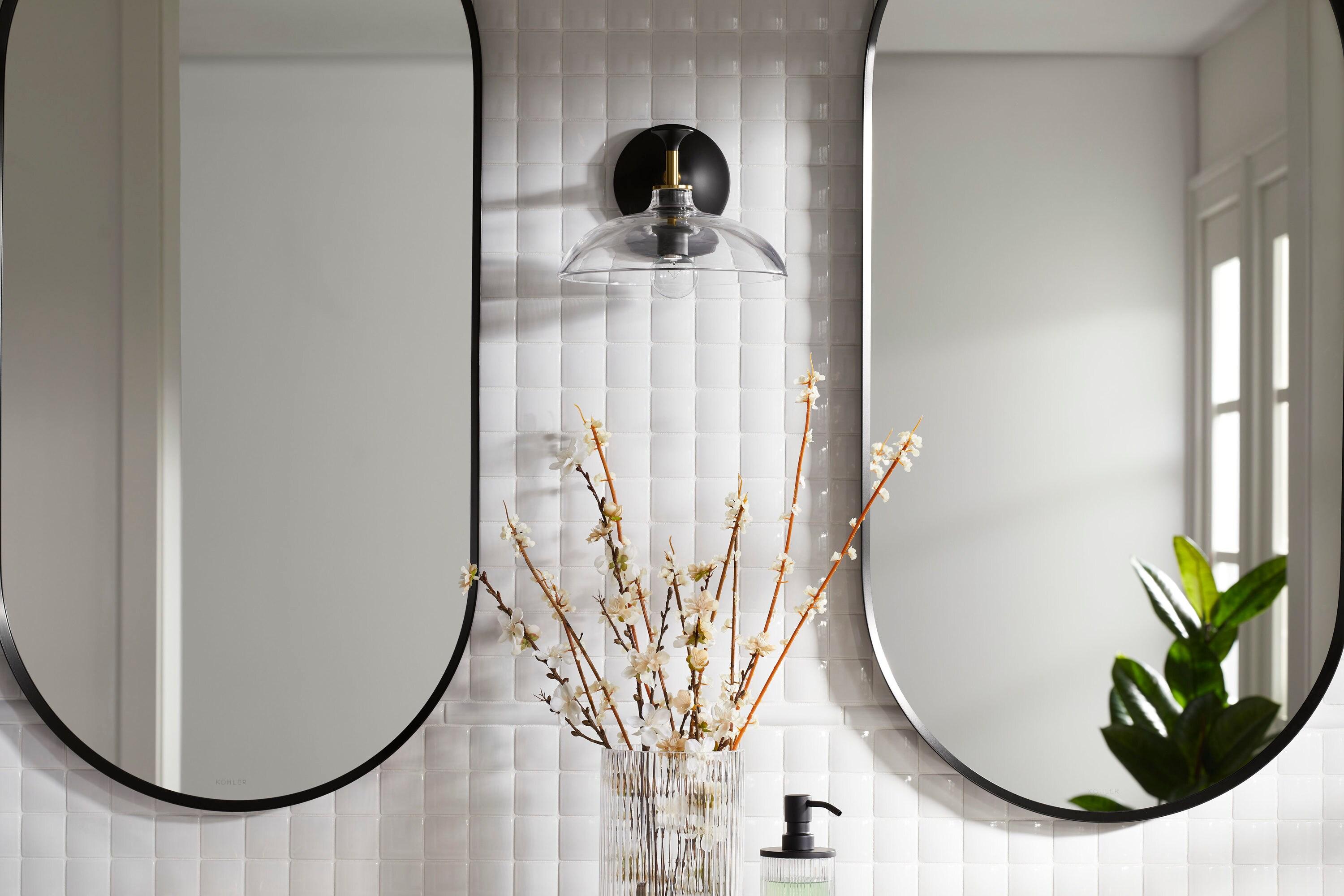 Tone™ 1 Light Semi Flush Mount with Domed Glass Shade