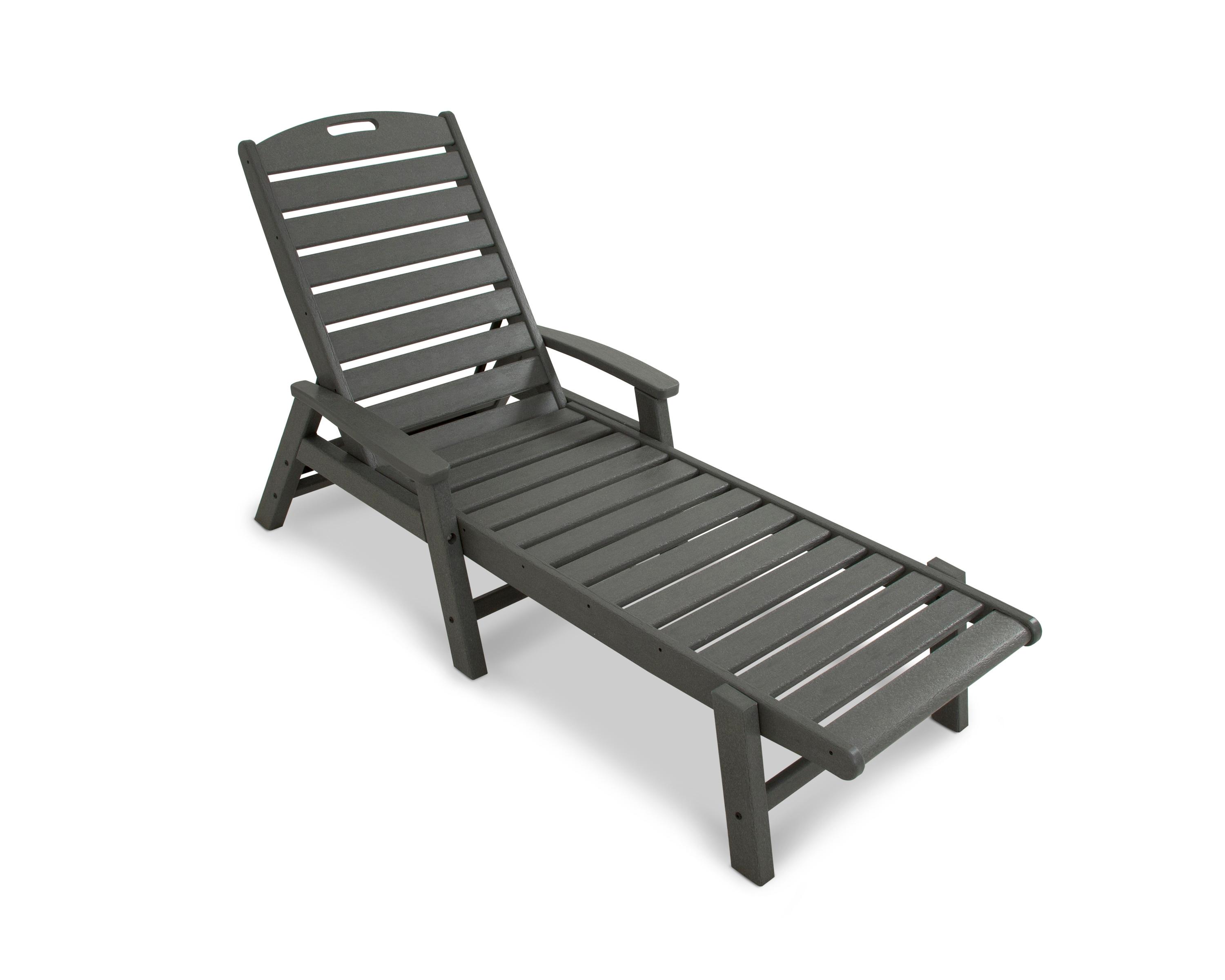 Yacht Club Chaise with Arms - Stackable