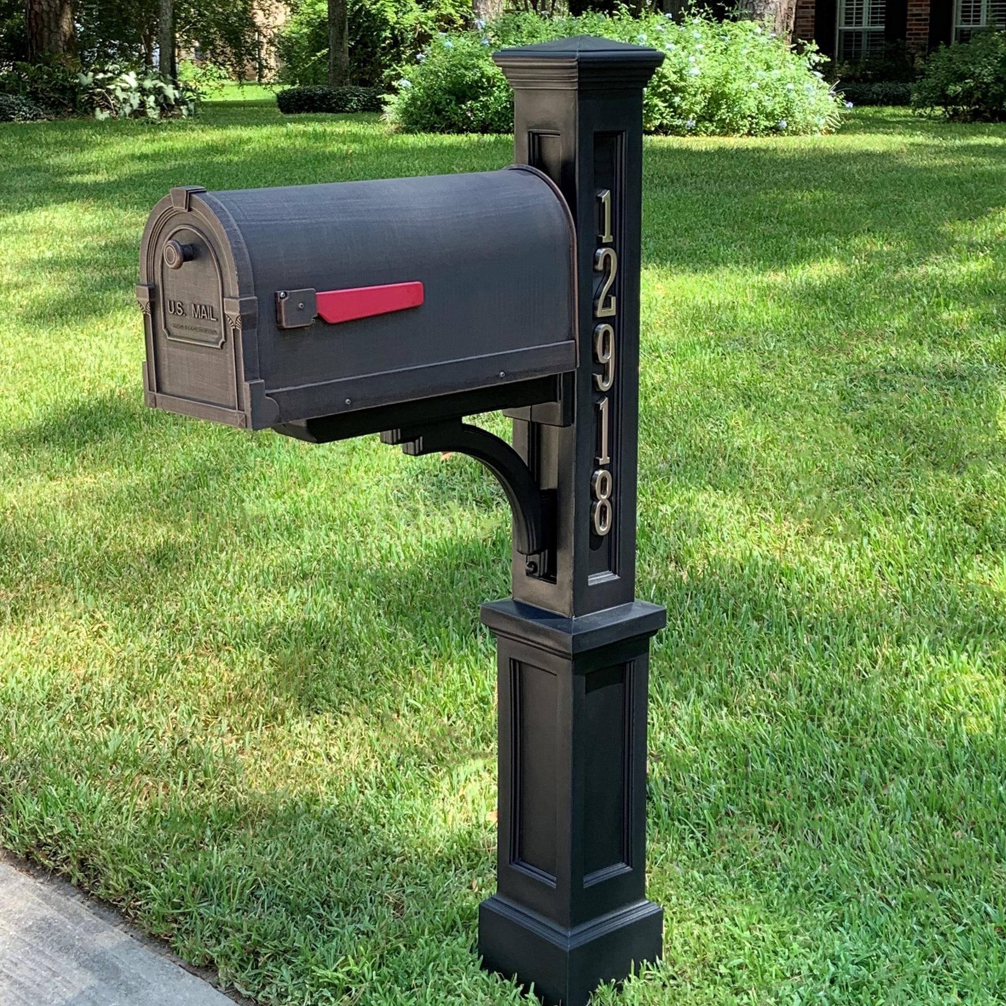 Newport Black Polyethylene Mail Post with Arm